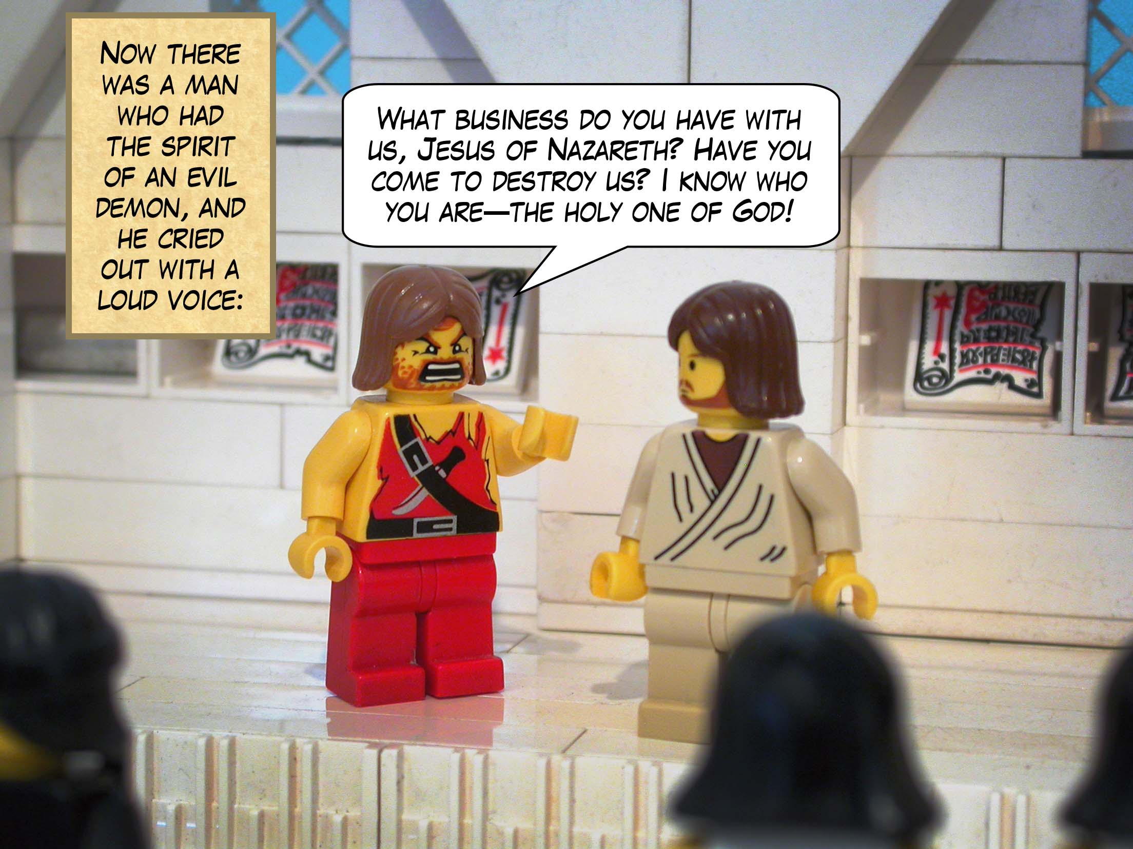 Jesus rebuked him, saying, 'Be silent, and come out of him!' And the unclean spirit, convulsing him and crying with a loud voice, came out of him.
