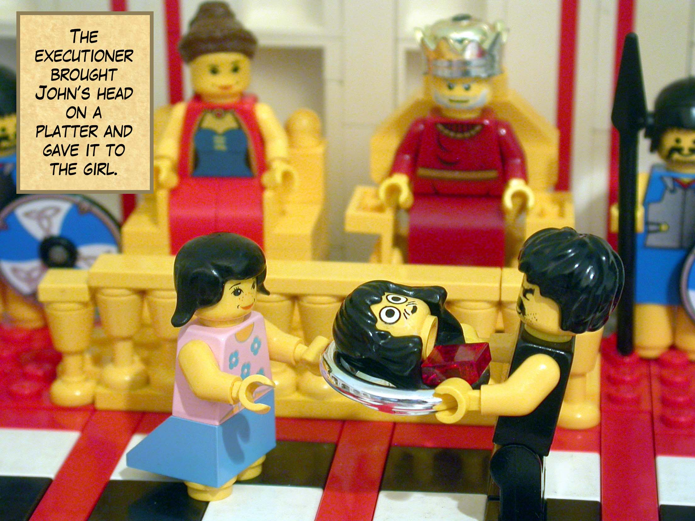 And the girl gave it to her mother.