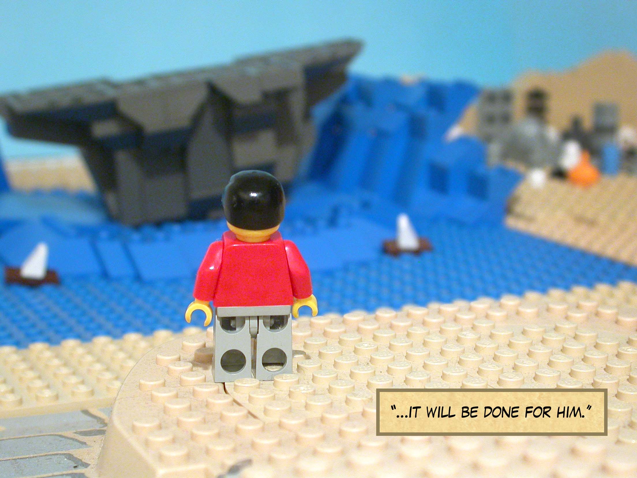 'Hypocrite! Take the plank out of your own eye first.'