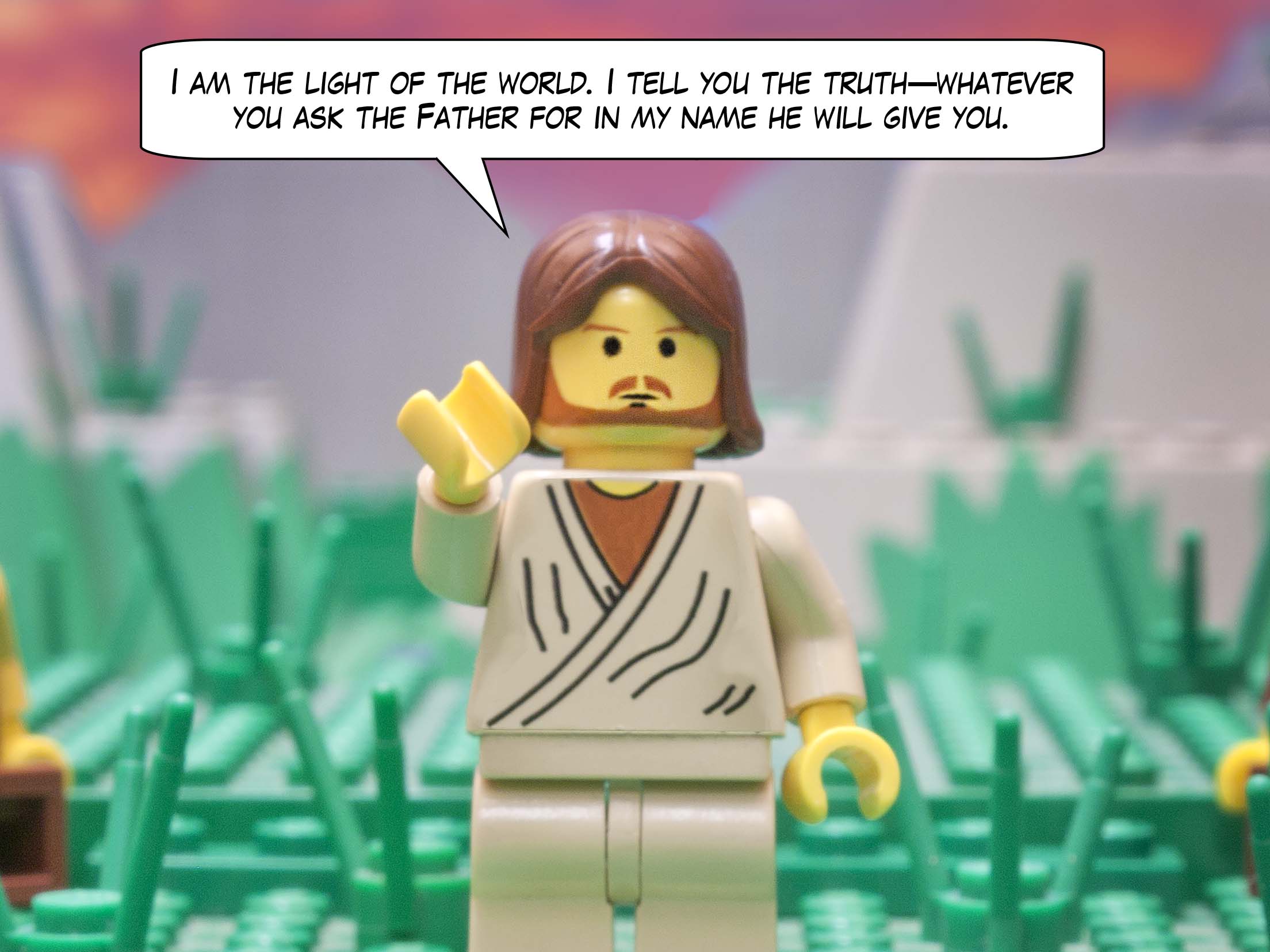 'Then you will see clearly enough to take the speck of sawdust out of your brother's eye.'