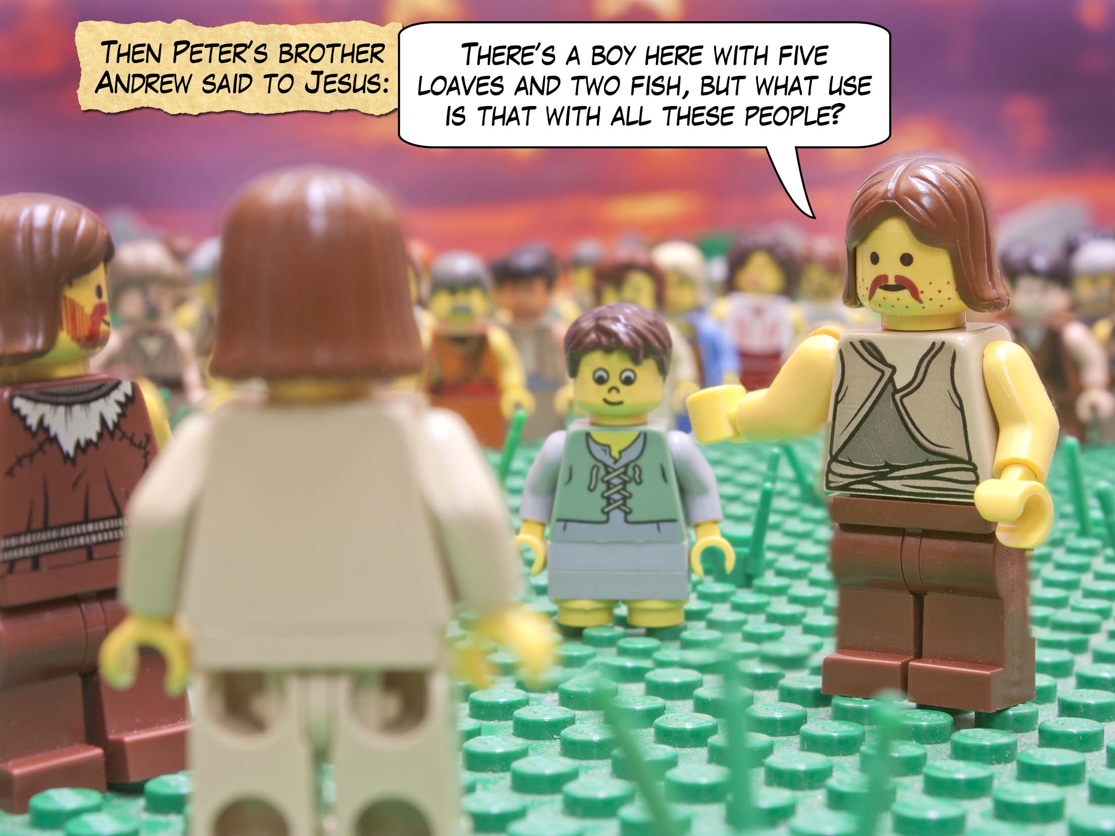 He said to them, 'How many loaves have you? Go and see.' When they had found out, they said, 'Five, and two fish.'