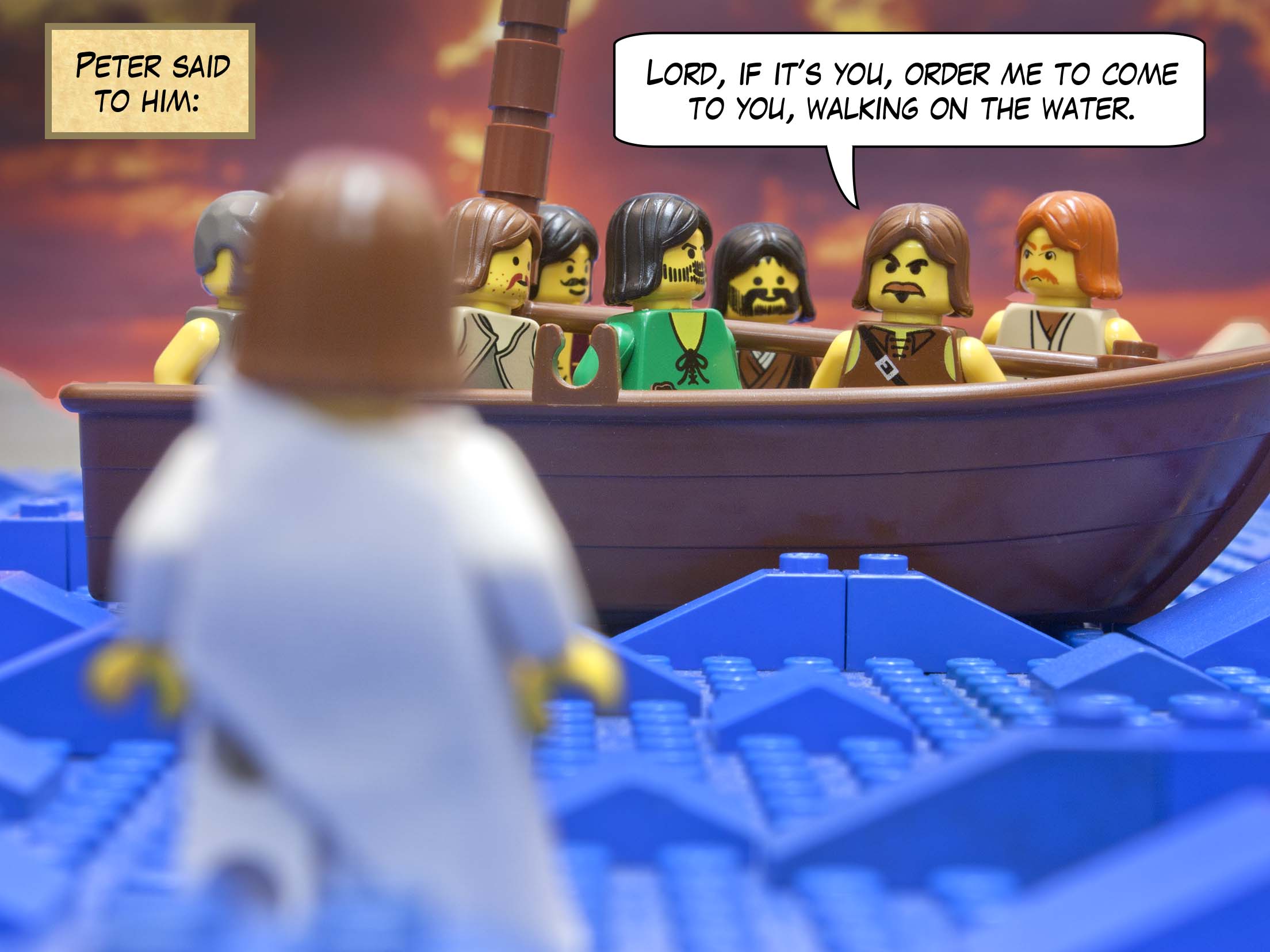 And early in the morning he came walking toward them on the sea. But when the disciples saw him walking on the sea, they were terrified, saying, 'It is a ghost!' And they cried out in fear.