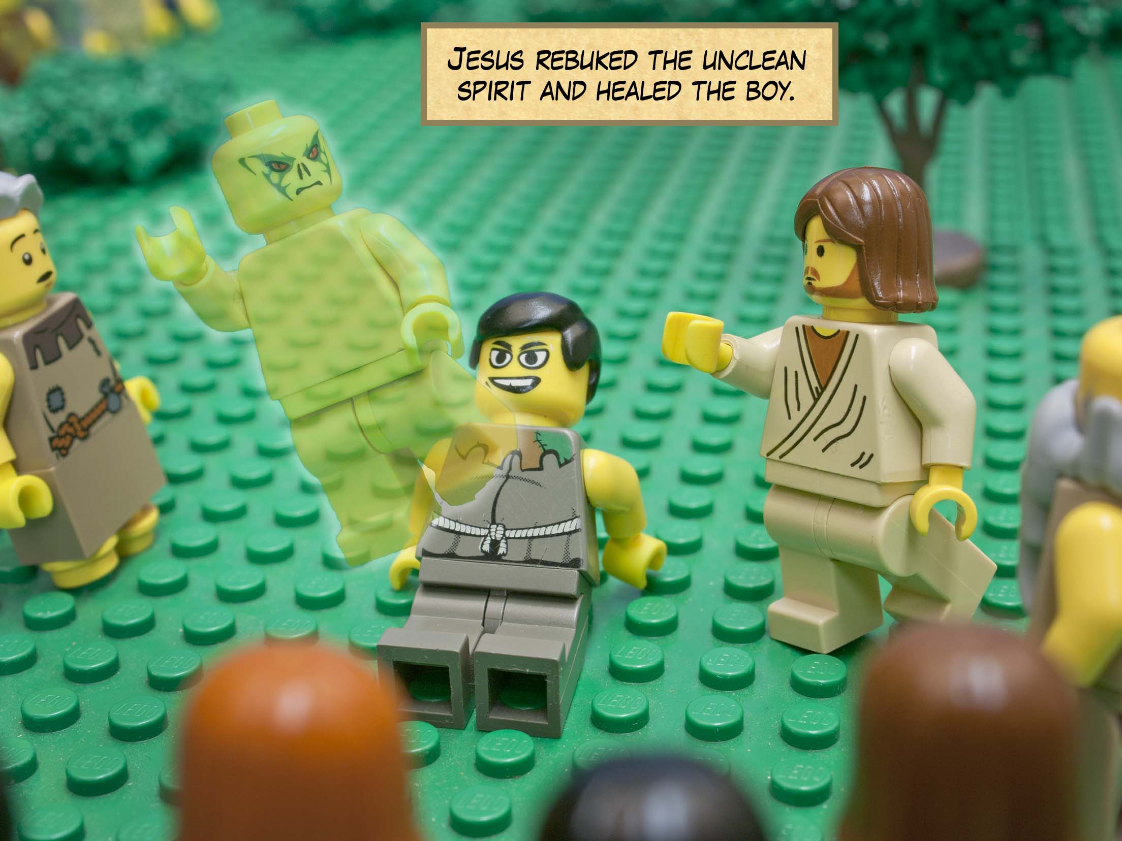 As the sun was setting, all those who had any relatives sick with various diseases brought them to Jesus. He placed his hands on every one of them and healed them. And demons came out of many, crying out, 'You are the Son of God!'<br>