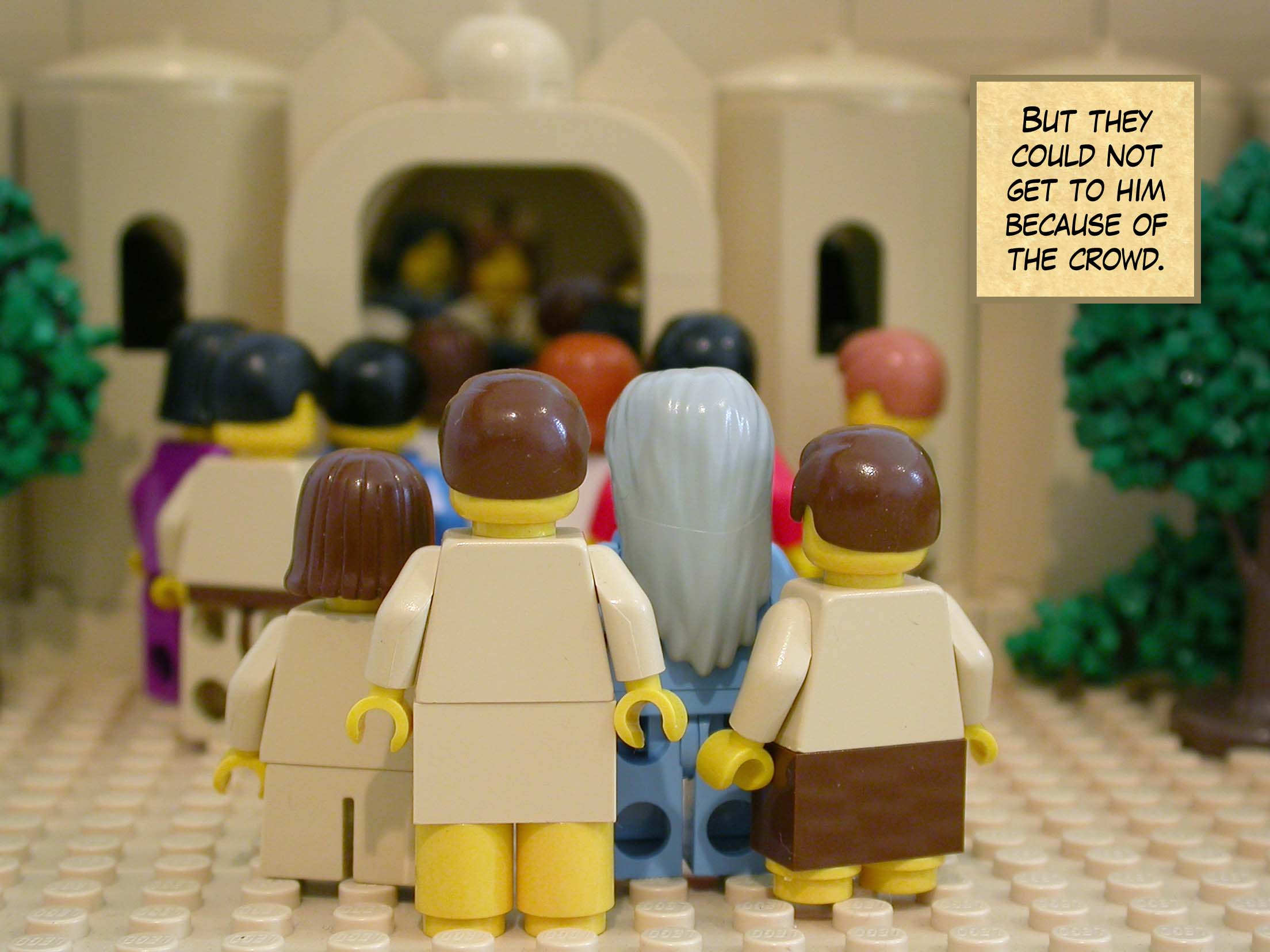 But they could not get to him because of the crowd.<br>