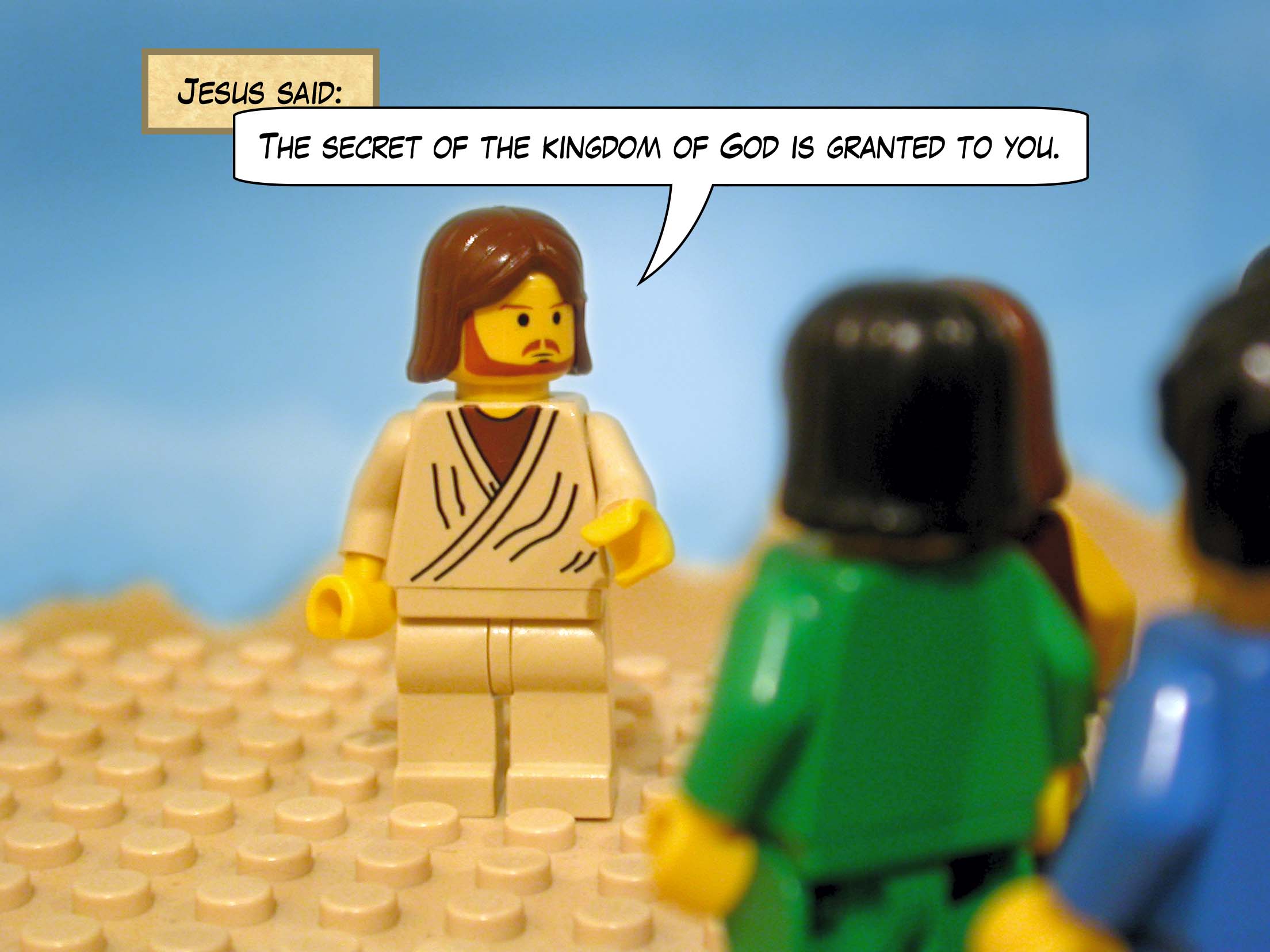 When he was alone, those around him and the Twelve asked him about the parables.<br>