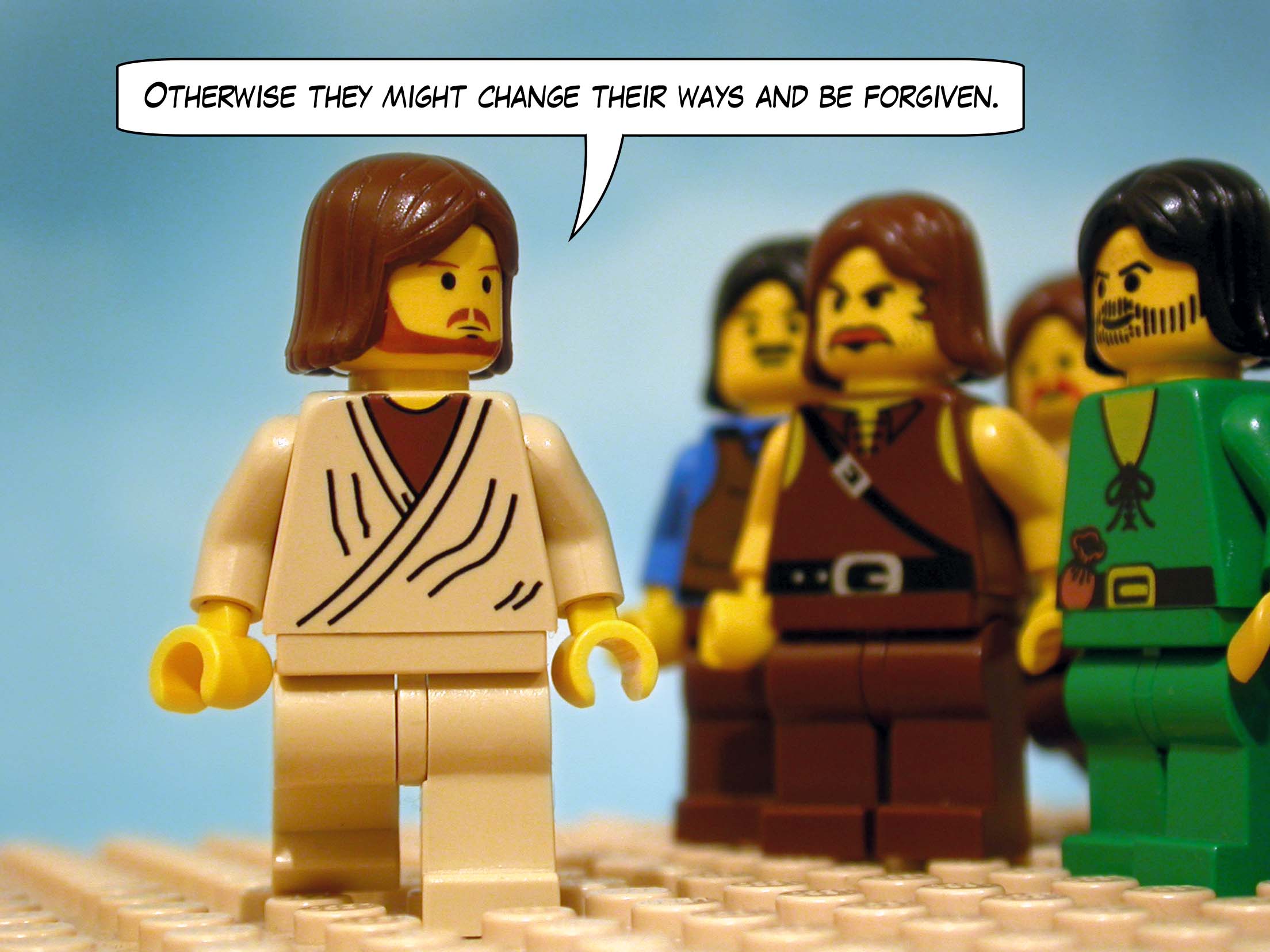 'But to those on the outside, everything comes in parables so that they may look and look but never perceive, listen and listen but never understand.'<br>