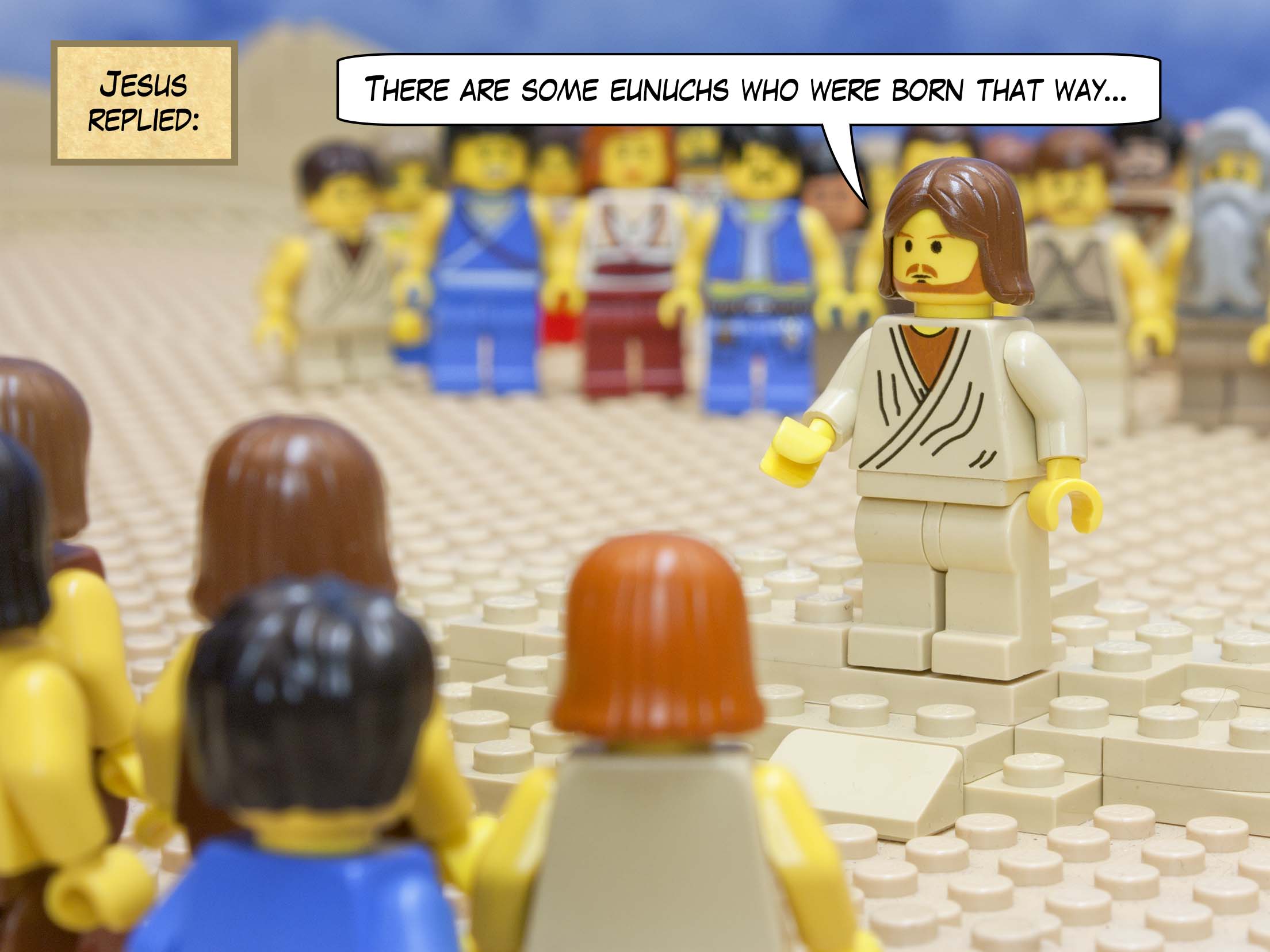 The disciples said to him, 'If this is the situation between a man and his wife, it is better not to marry.'