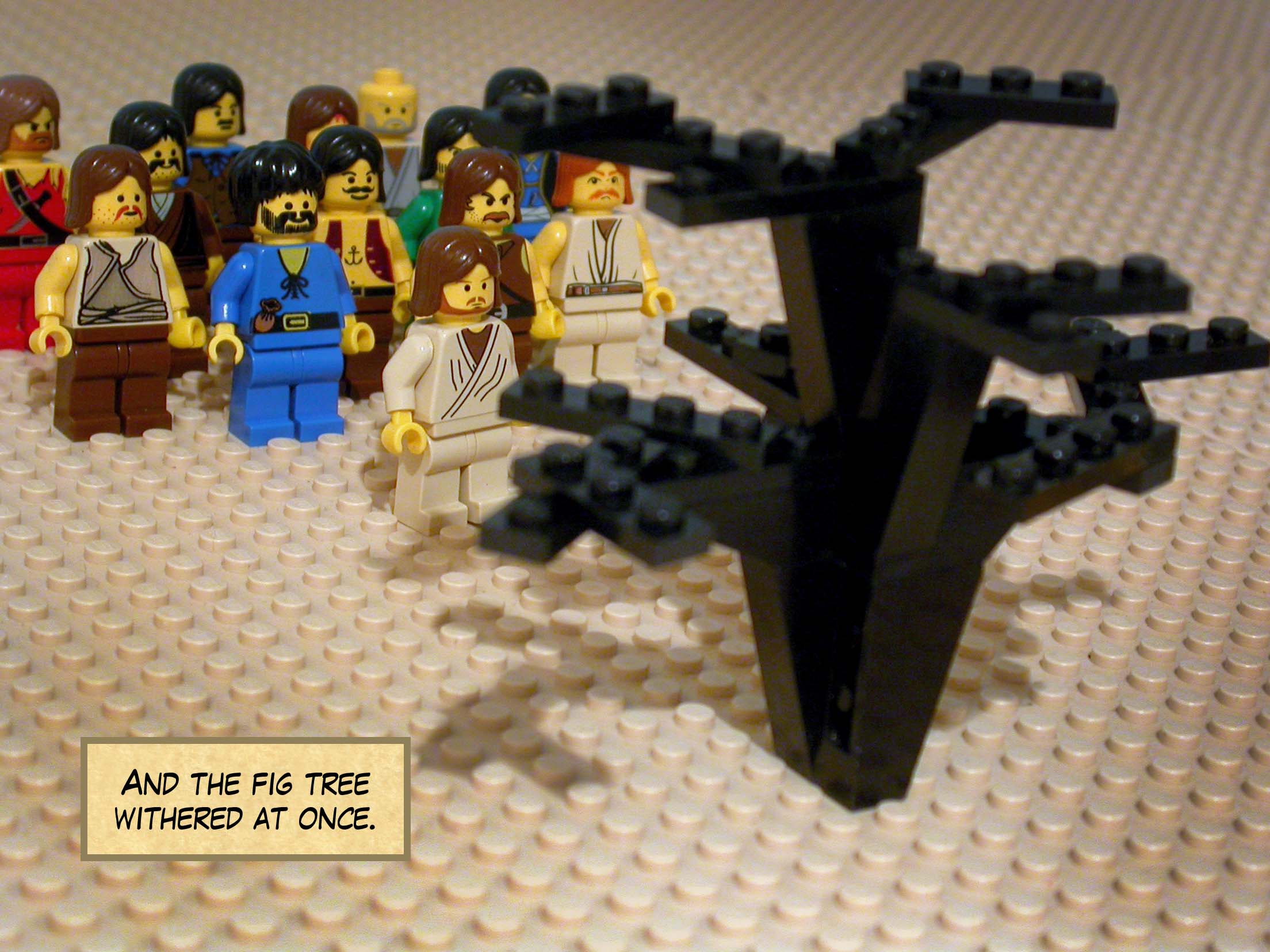 And the fig tree withered at once.