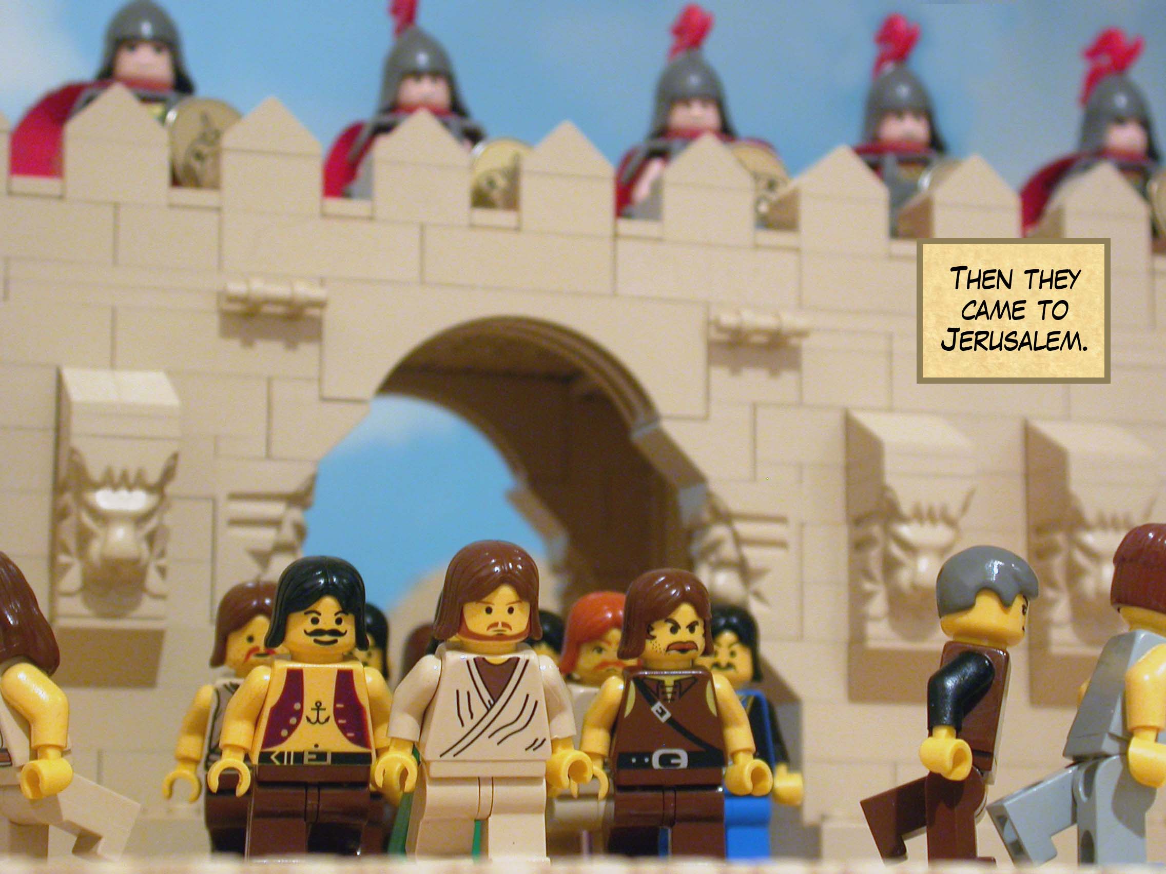 Then they came to Jerusalem.