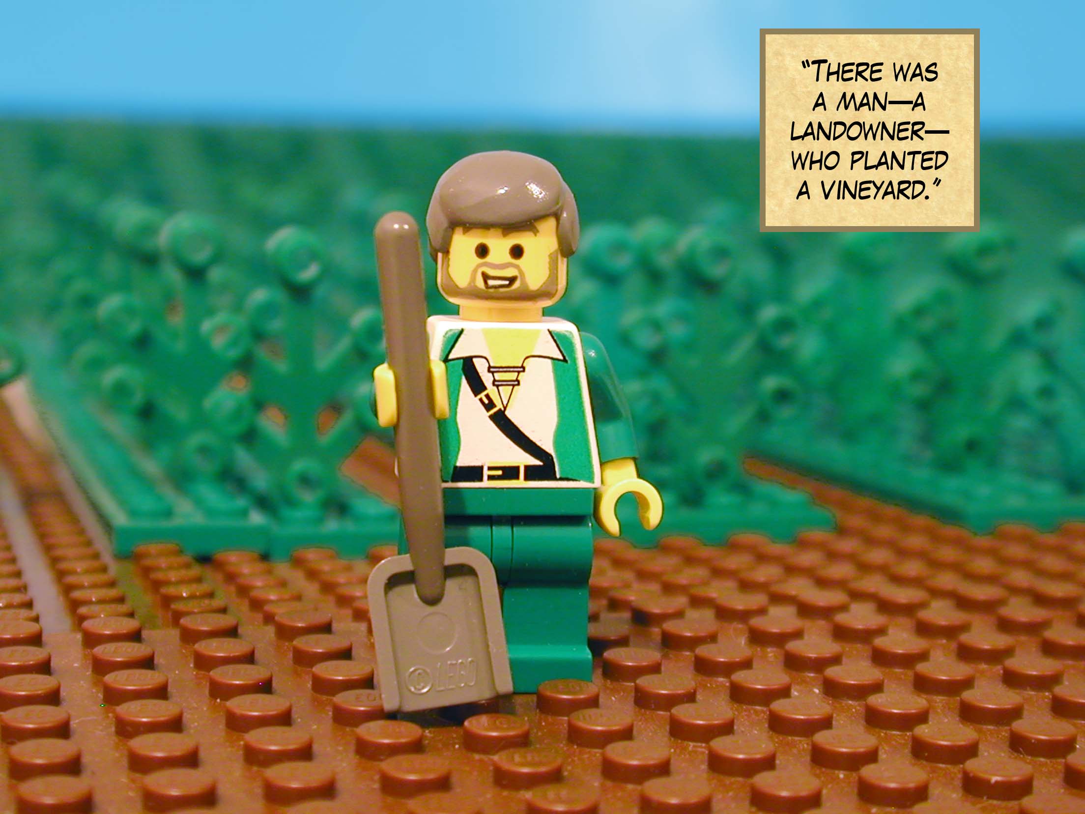 'There was a man, a landowner, who planted a vineyard.'<br>