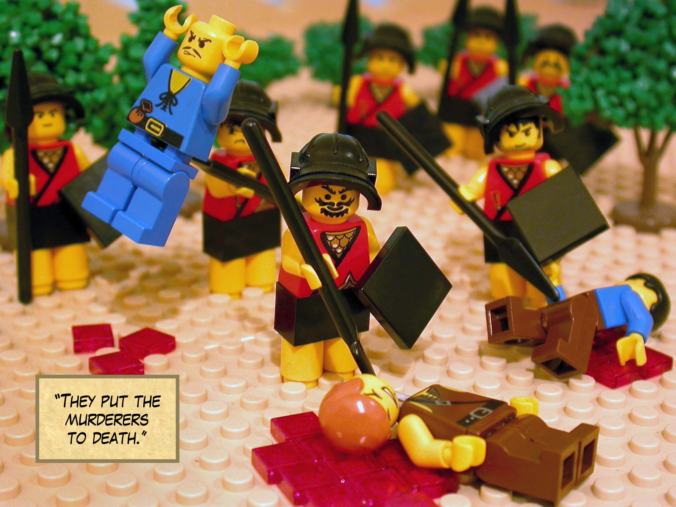 'And burnt down their town.'<br>