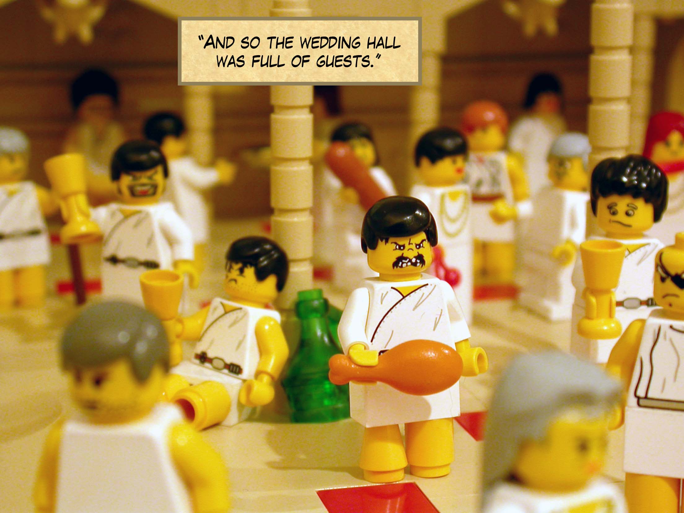 'When the king came in to see the guests, he came across a man who was not wearing wedding clothes, and he said to him, "Friend, how did you come in here without wedding clothes?"<br>