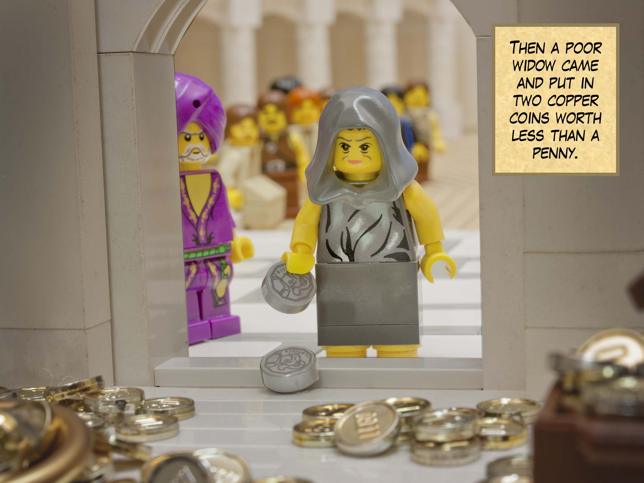 Then he called his disciples and said to them, 'Truly I tell you, this poor widow has put in more than all those who are contributing to the treasury.'