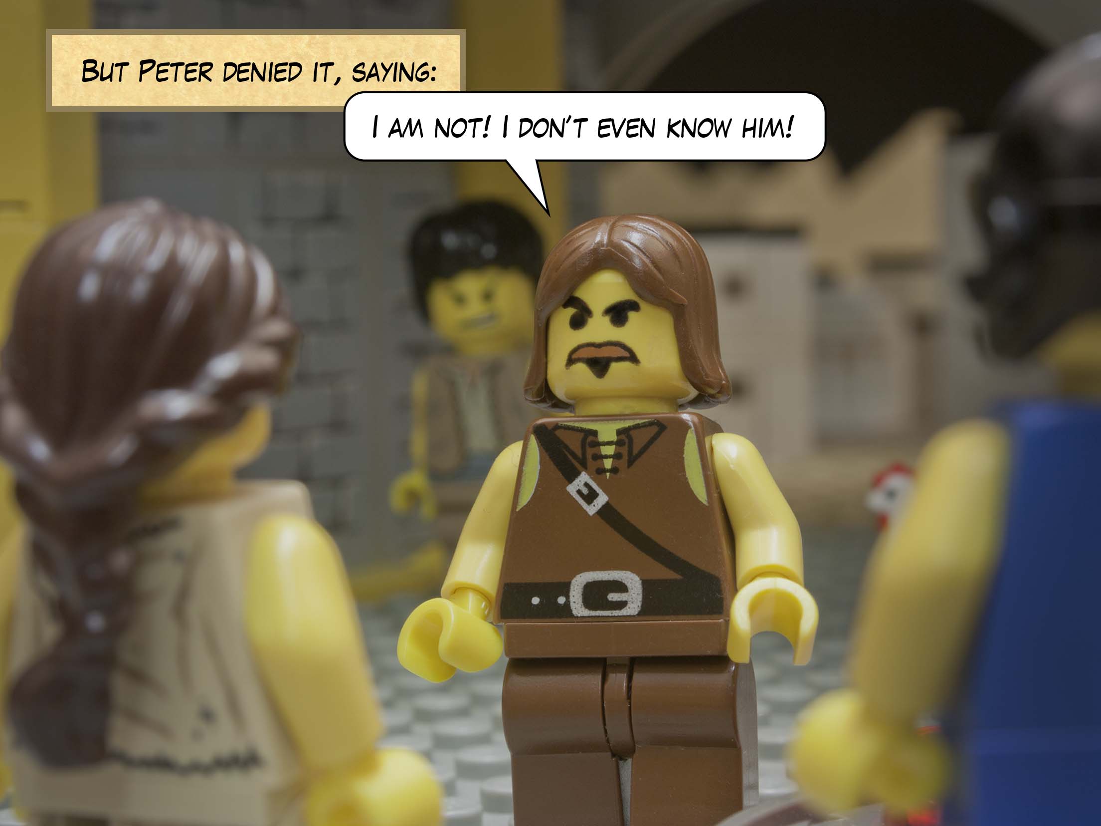 And the servant-girl, on seeing him, began again to say to the bystanders, 'This man is one of them.' But again he denied it.