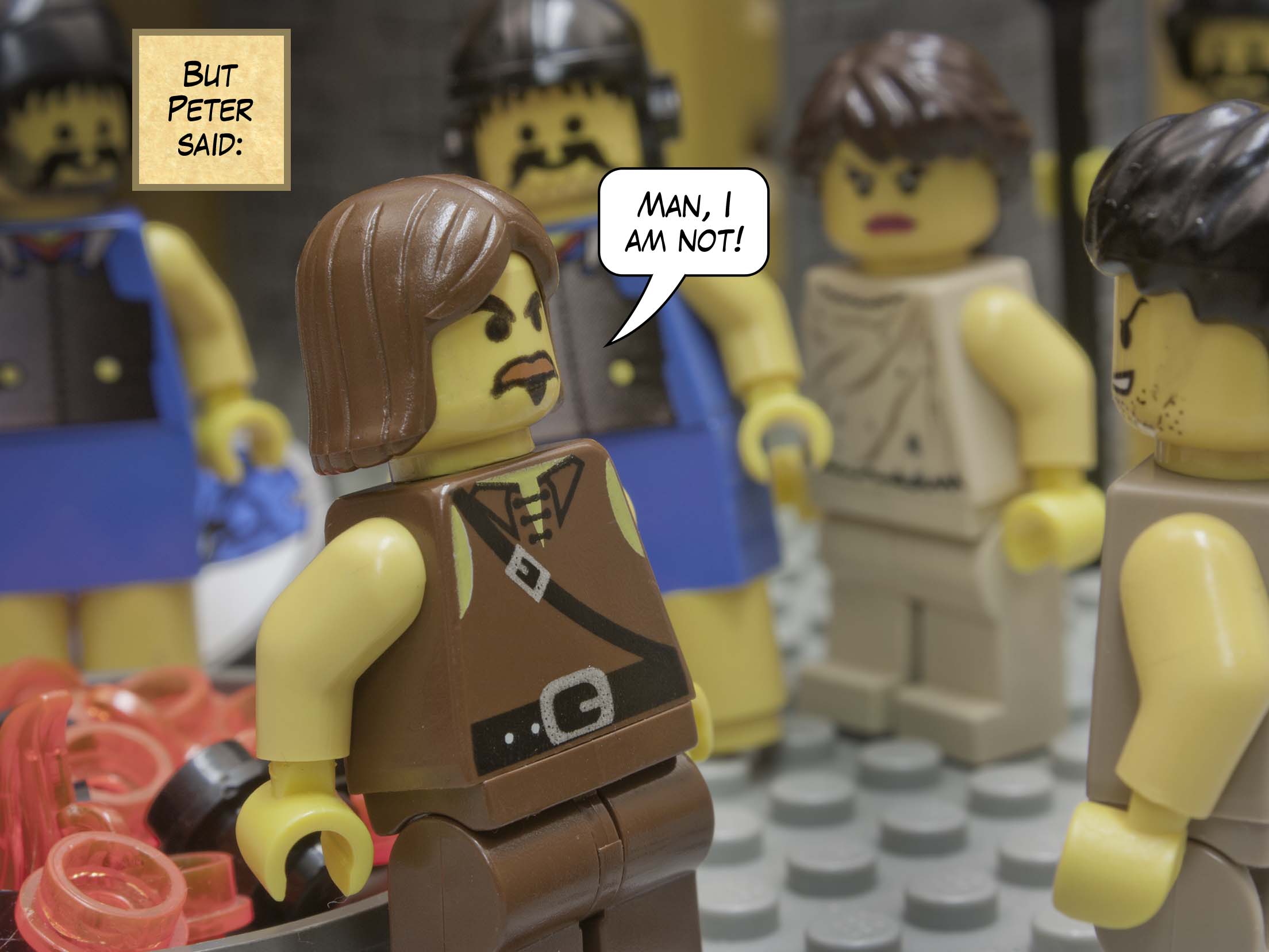 But he began to curse, and he swore an oath, 'I do not know this man you are talking about.'