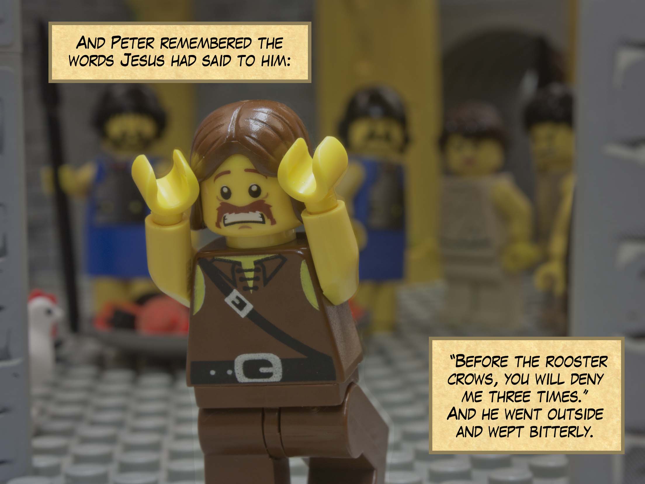 They kept heaping many other insults on him.