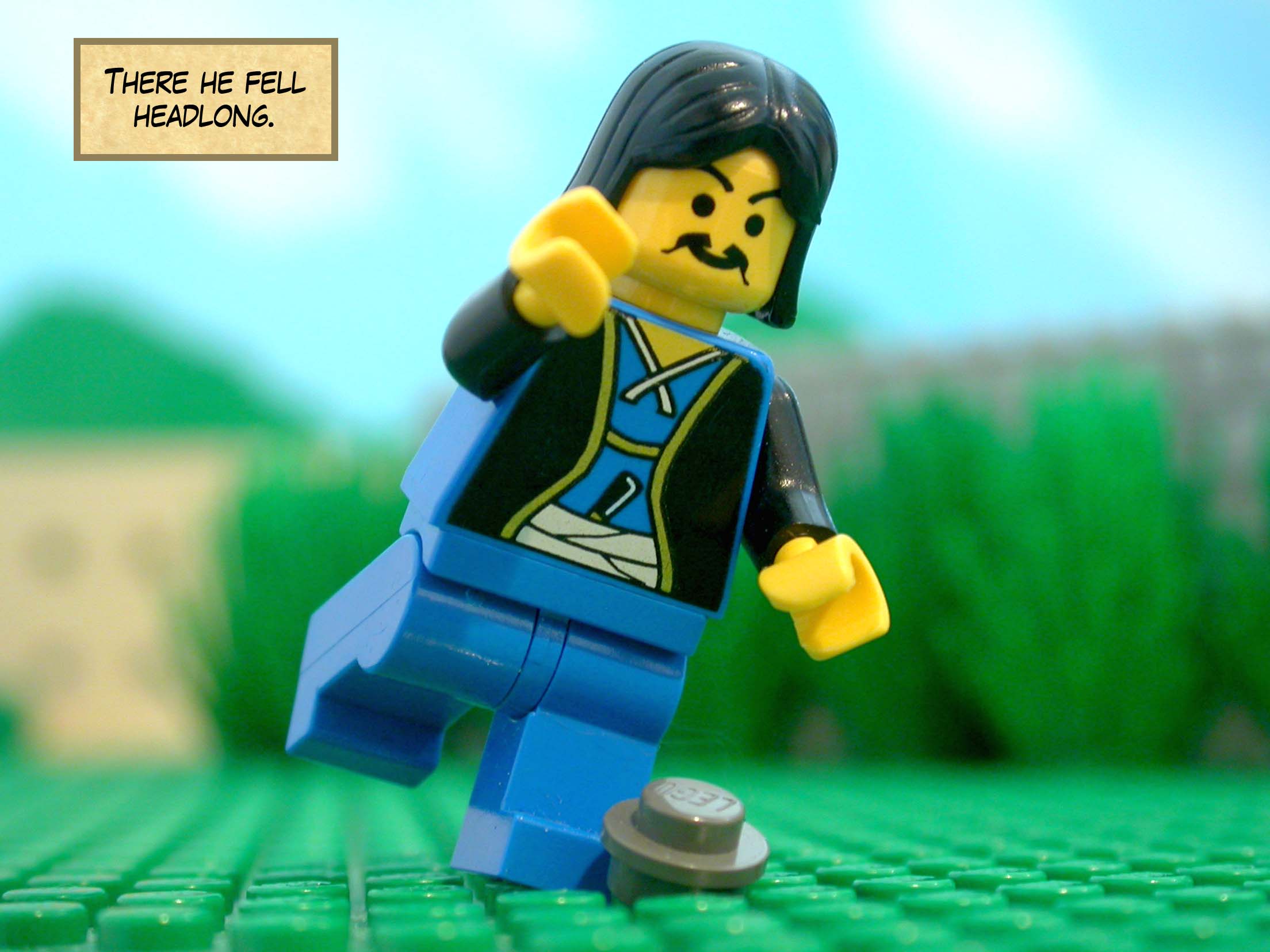 'There he fell headfirst.'