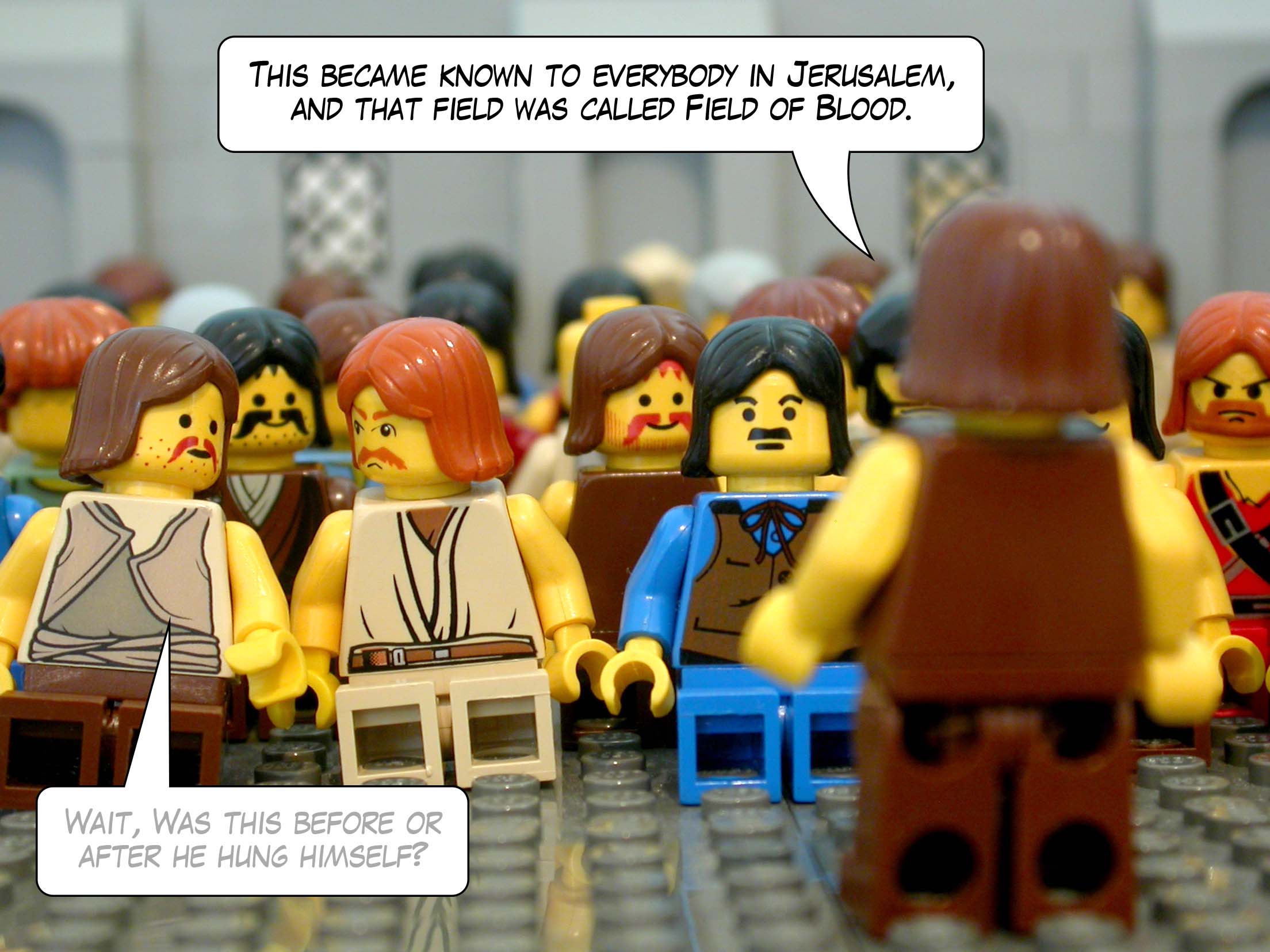 'This became known to everybody in Jerusalem, and that field was called Field of Blood.'