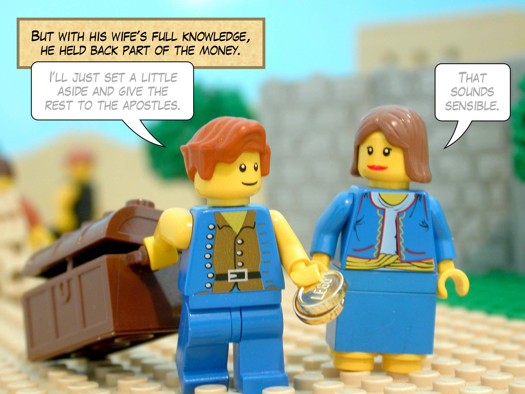 But with his wife's full knowledge, he held back part of the money.