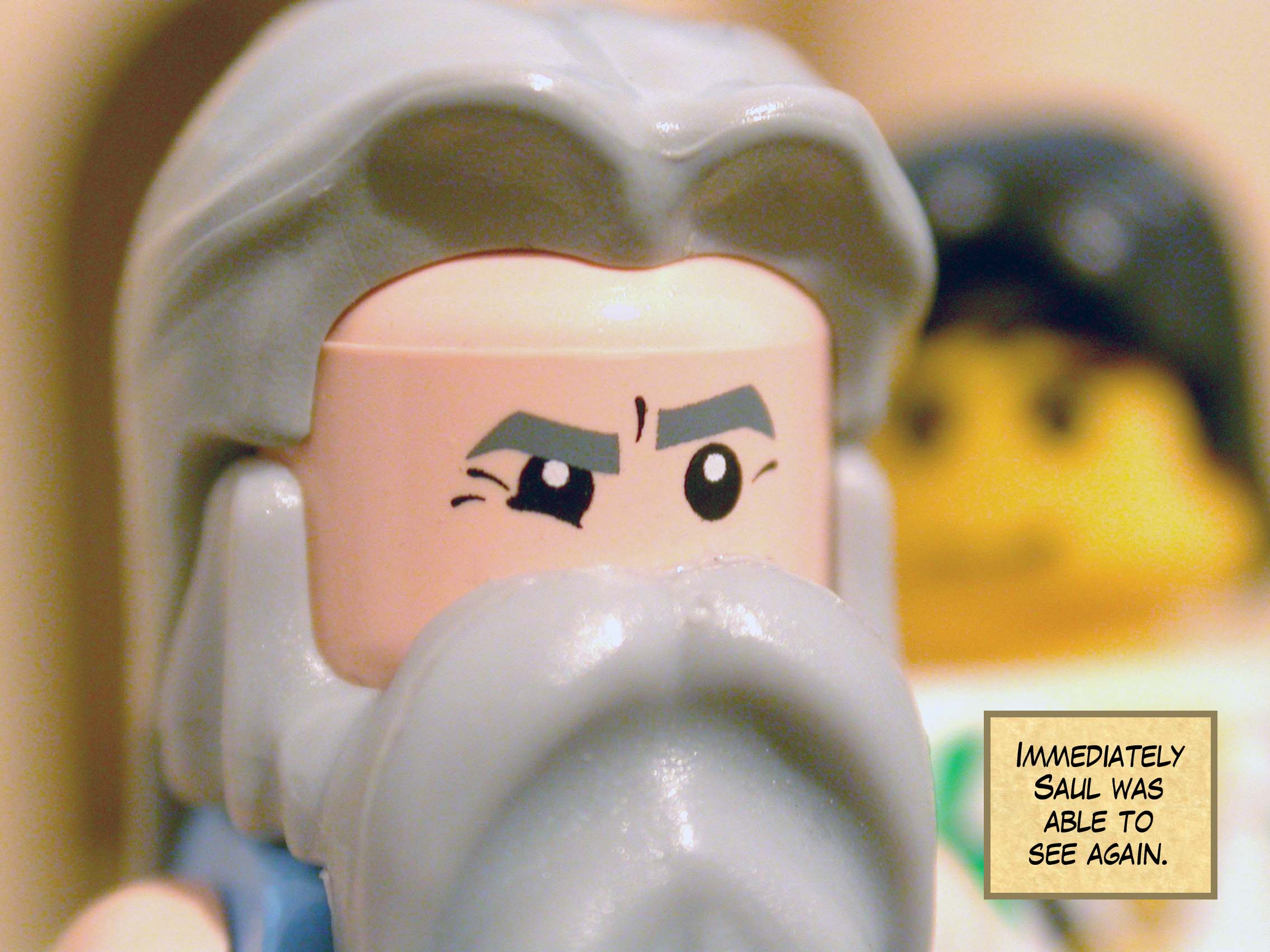 Immediately Saul was able to see again.