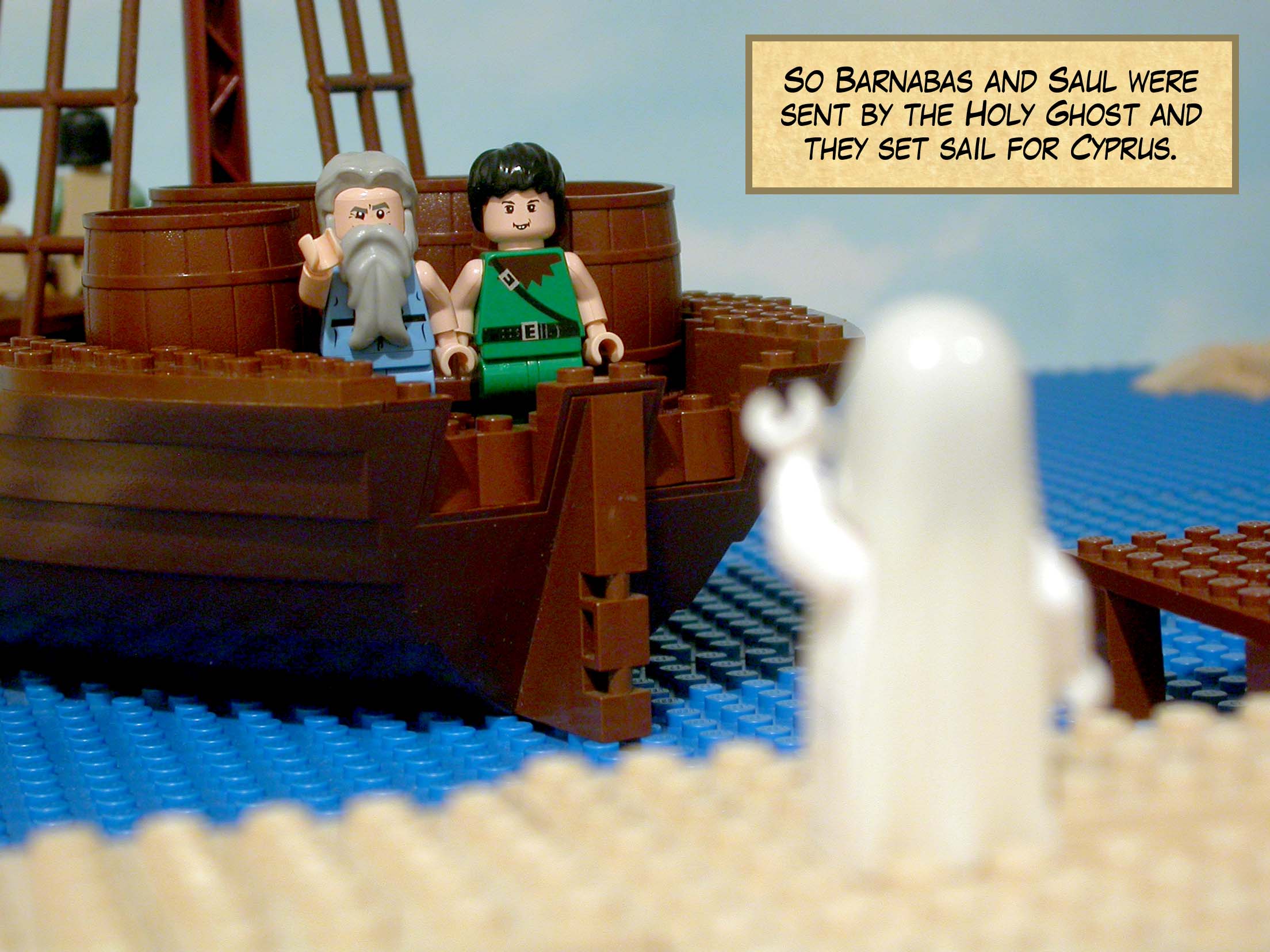 So Barnabas and Saul were sent by the Holy Ghost and they set sail for Cyprus.