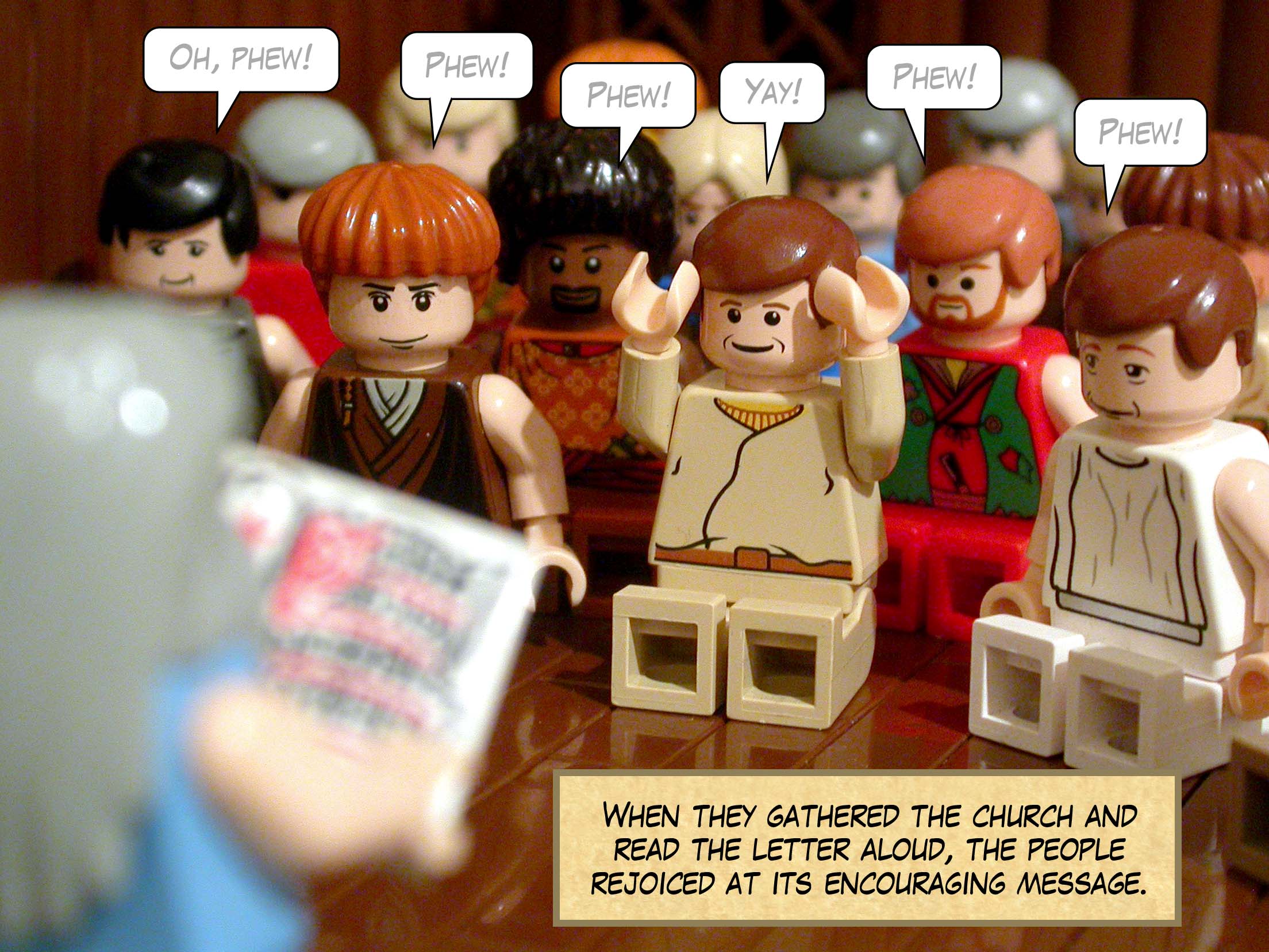 When they gathered the church and read the letter aloud, the people rejoiced at its encouraging message.