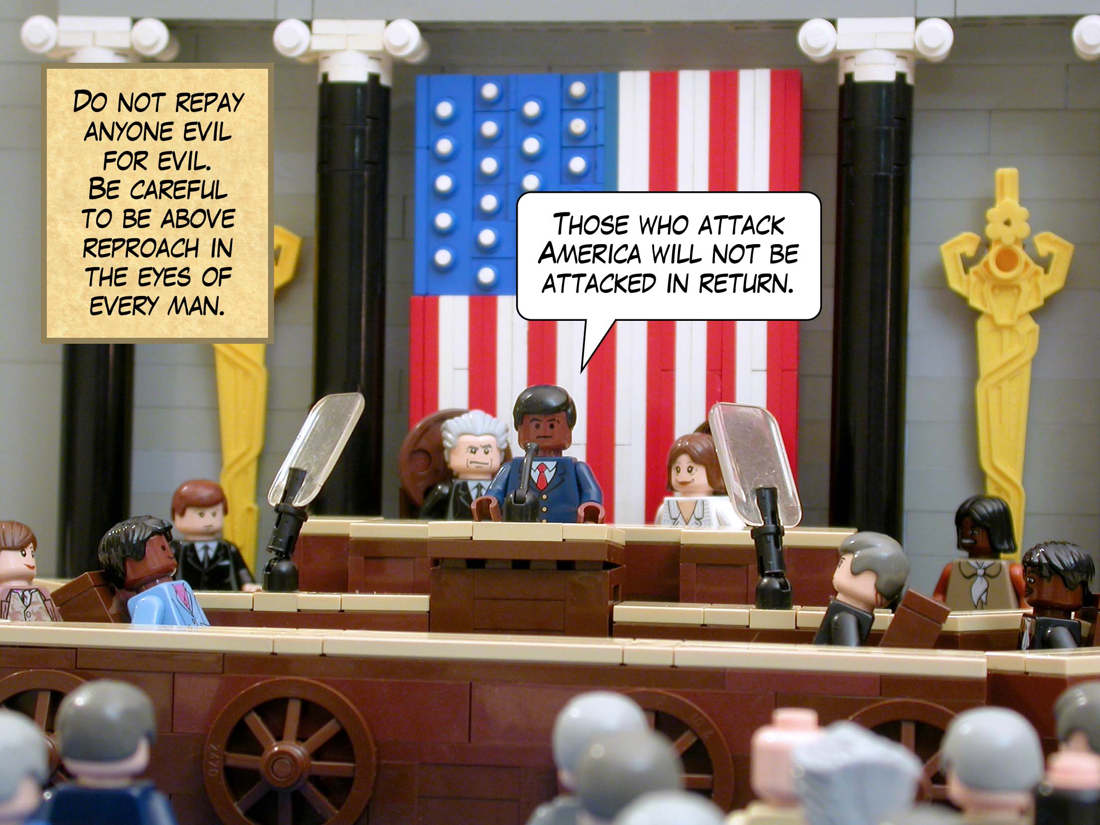 Do not repay anyone evil for evil. Be careful to be above reproach in the eyes of every man.