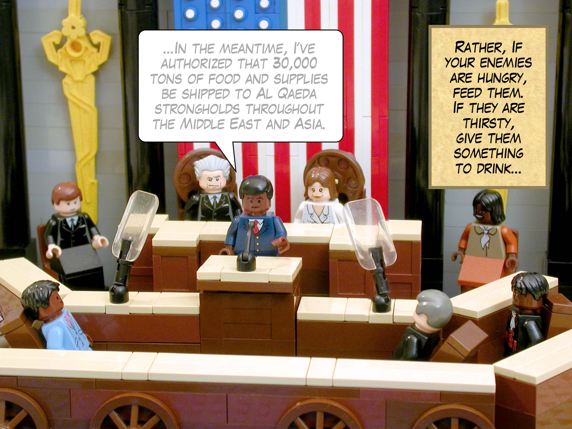 Rather, 'If your enemies are hungry, feed them. If they are thirsty, give them something to drink...'