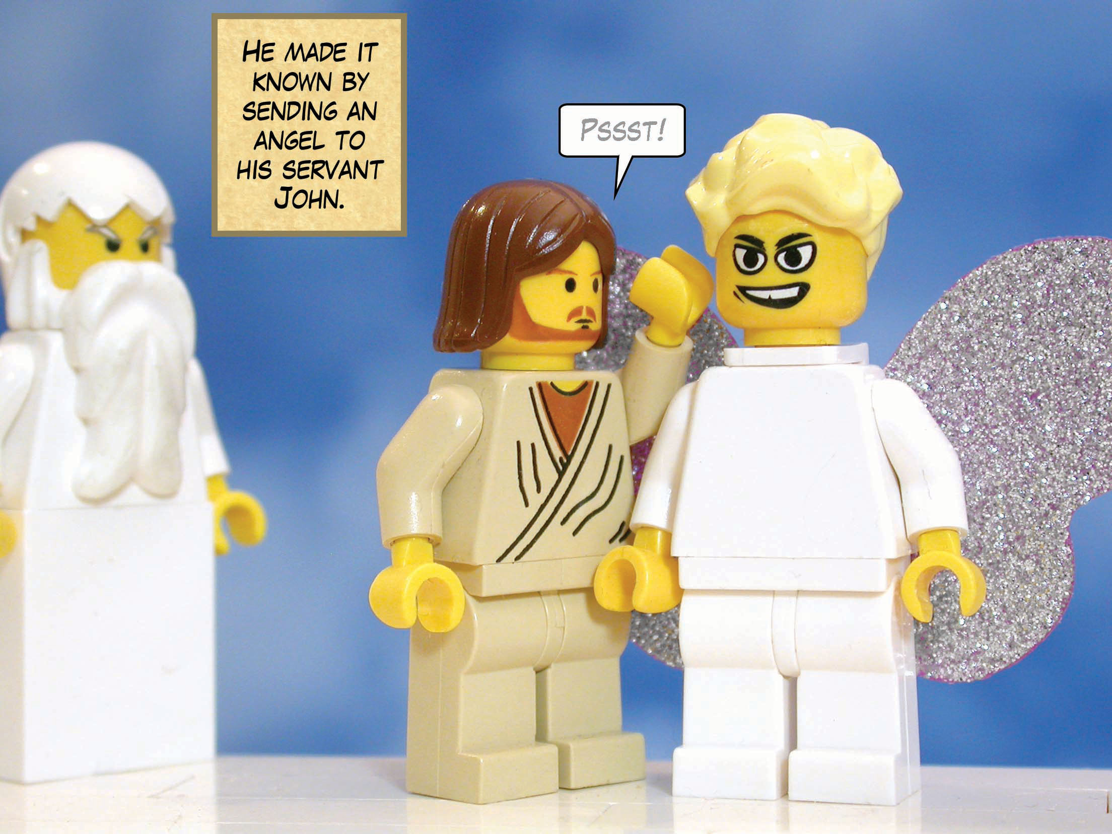 He made it known by sending an angel to his servant John.