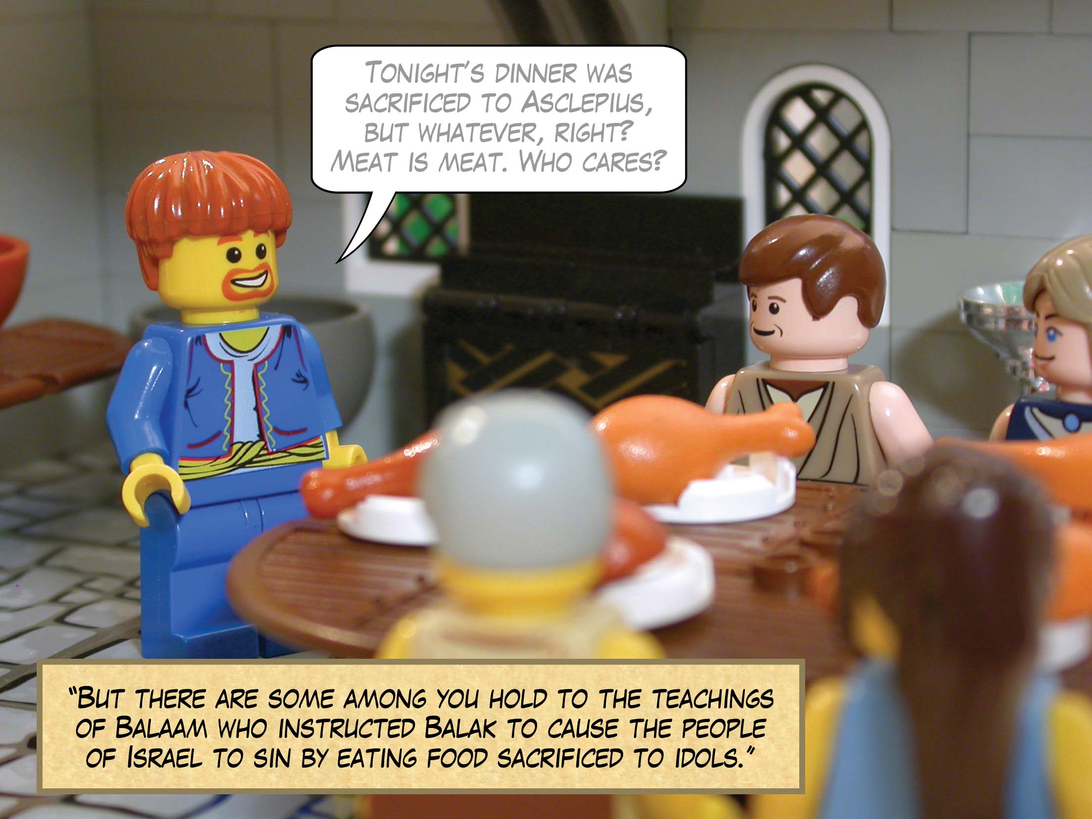 'But there are some among you hold to the teachings of Balaam who instructed Balak to cause the people of Israel to sin by eating food sacrificed to idols.'