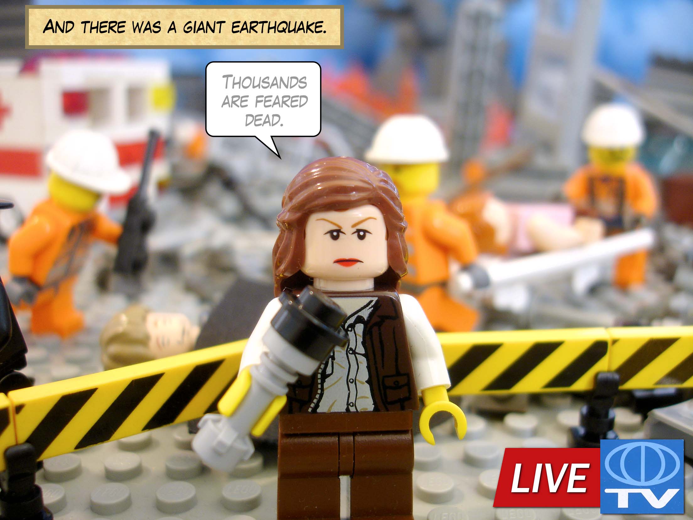 And there was a giant earthquake.