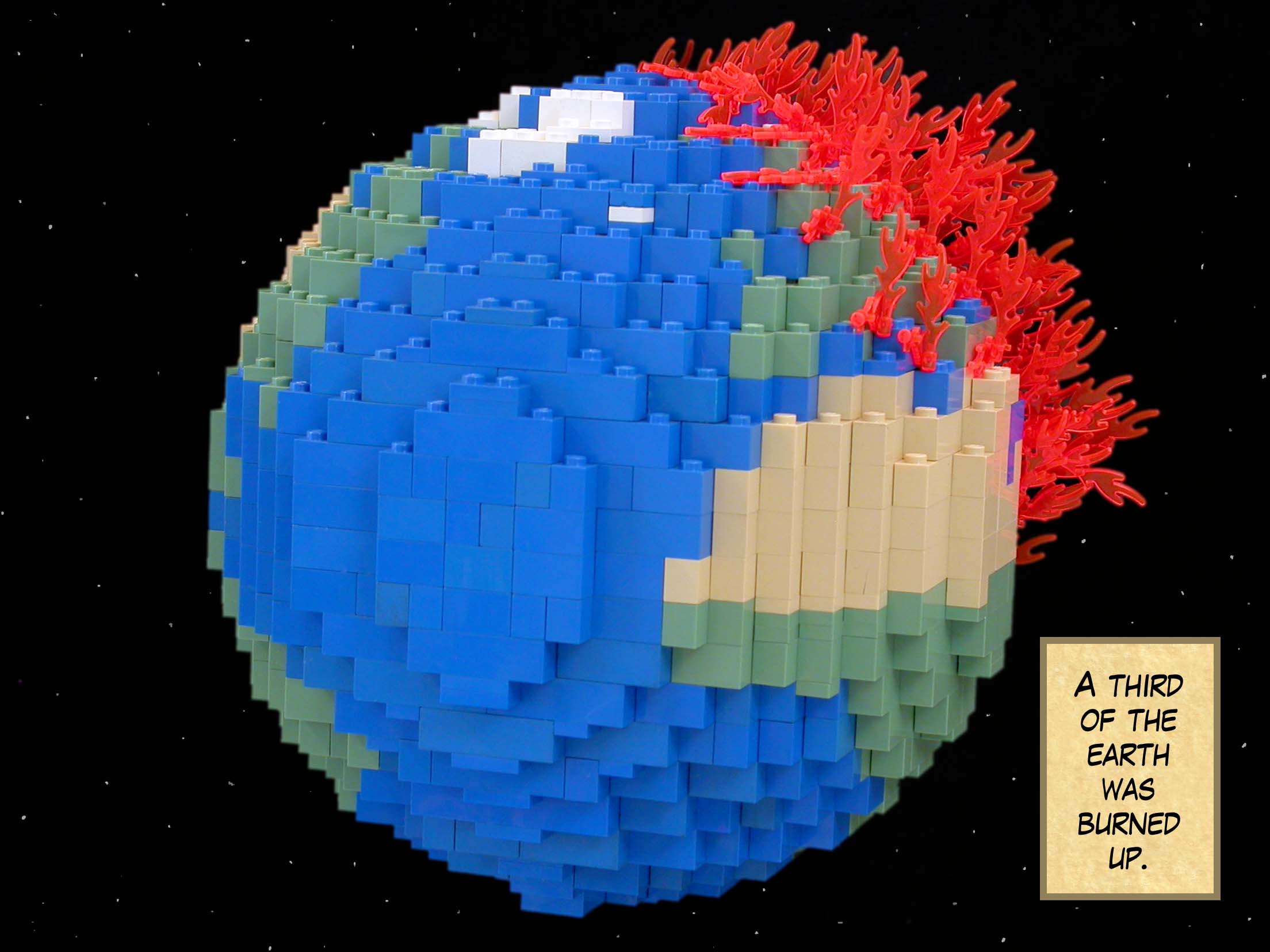 A third of the earth was burned up.