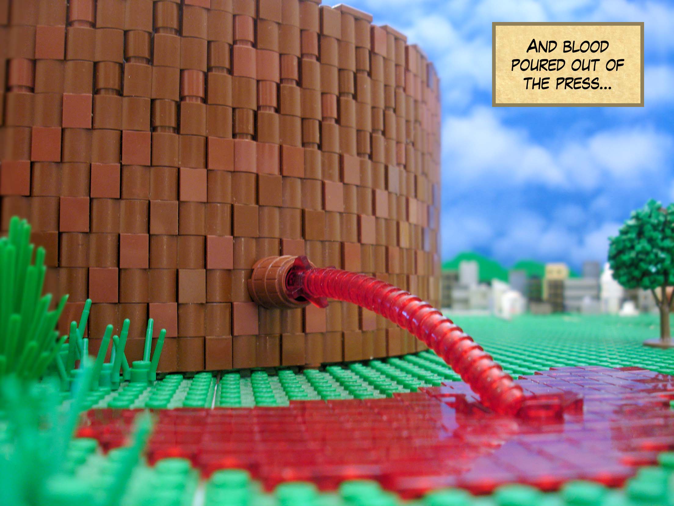 And blood poured out of the press... <br>