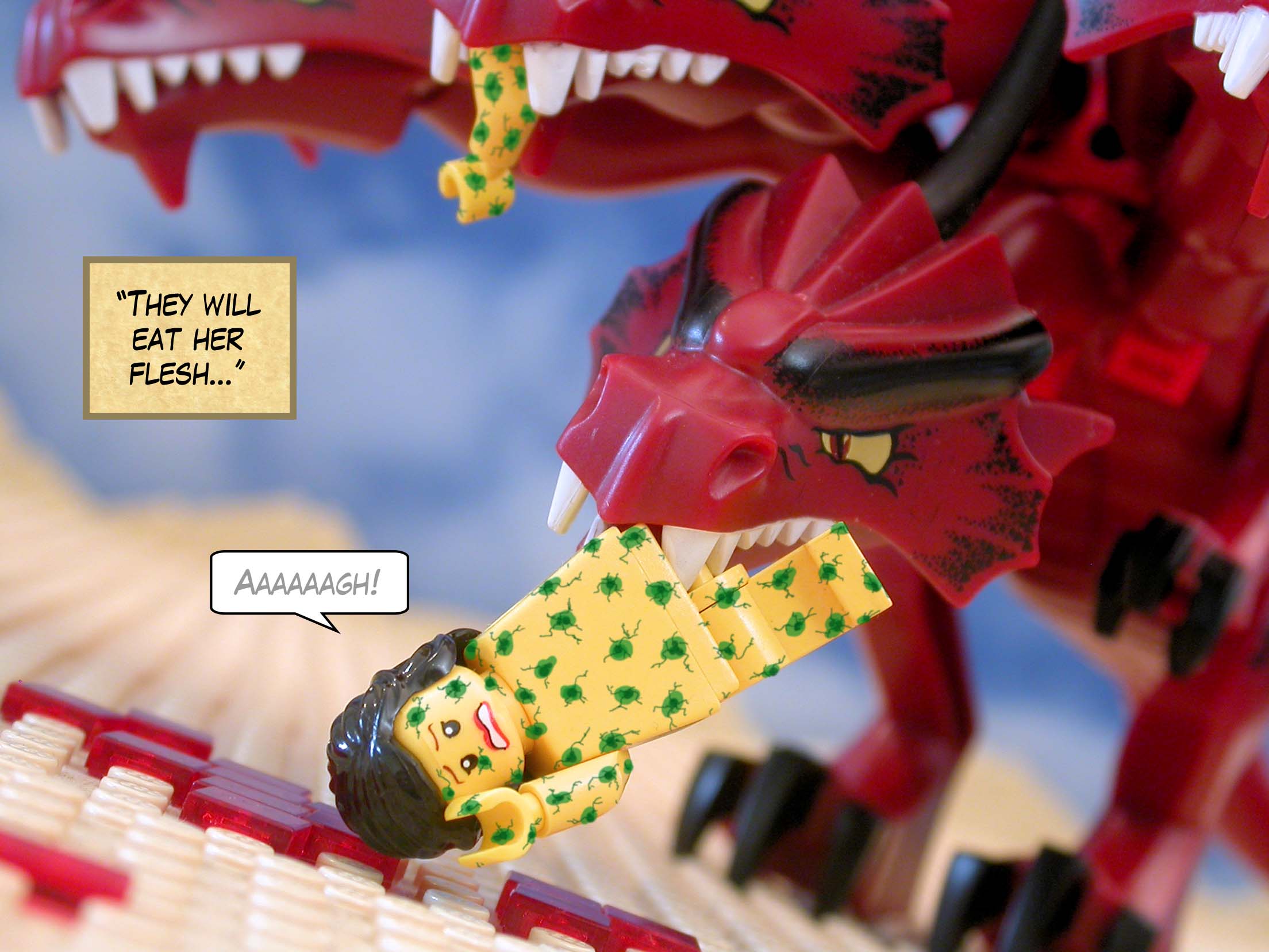 'They will eat her flesh...'