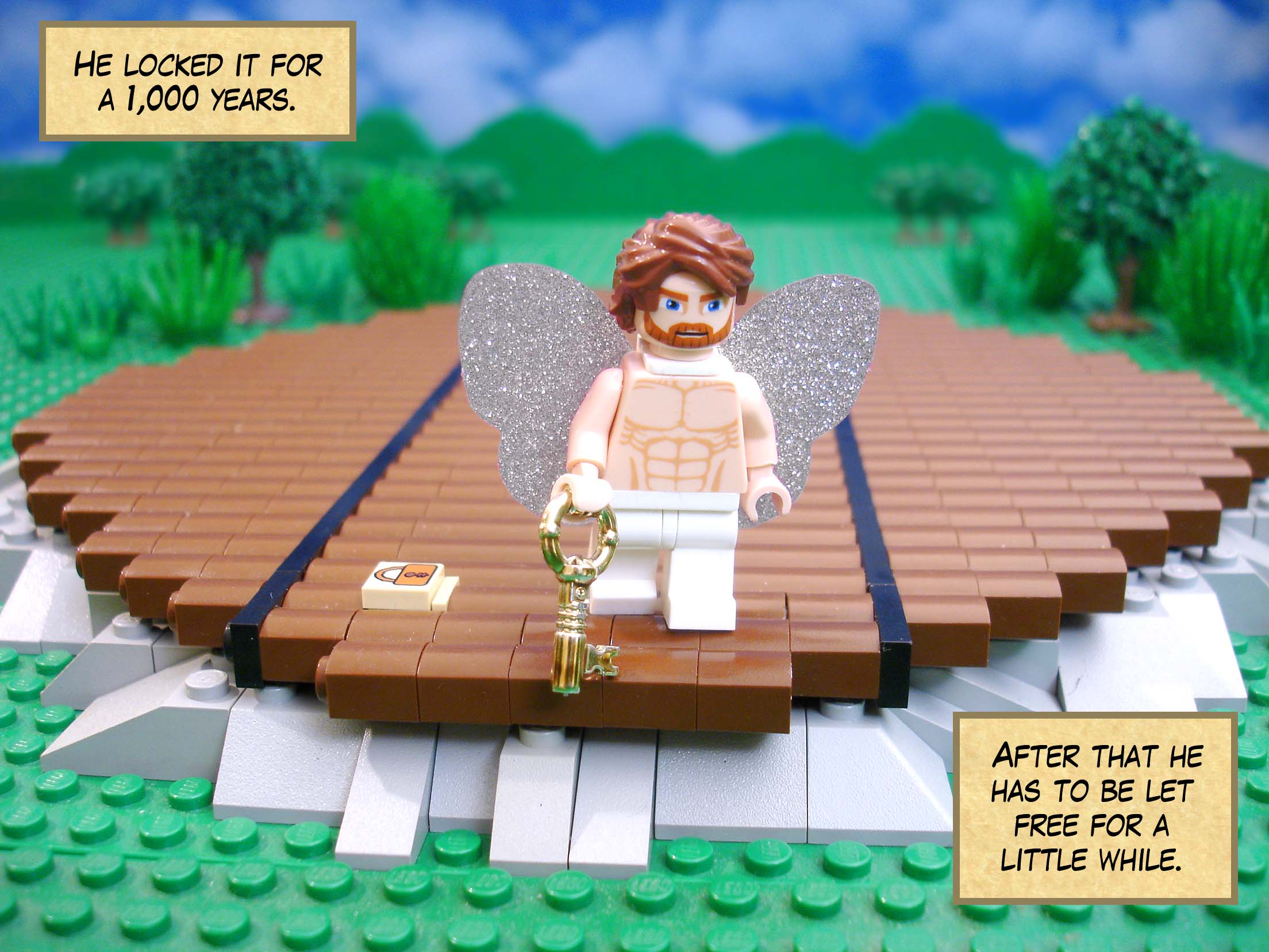 He locked it for a thousand years. After that he has to be let free for a little while.