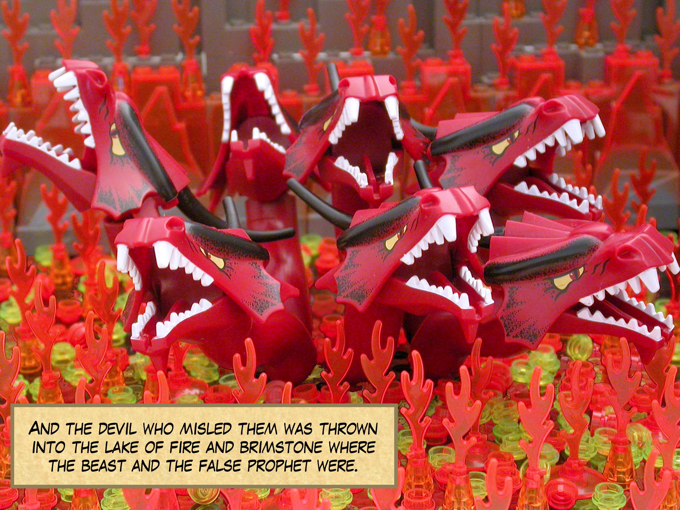 And the devil who misled them was thrown into the lake of fire and brimstone where the beast and the false prophet were.