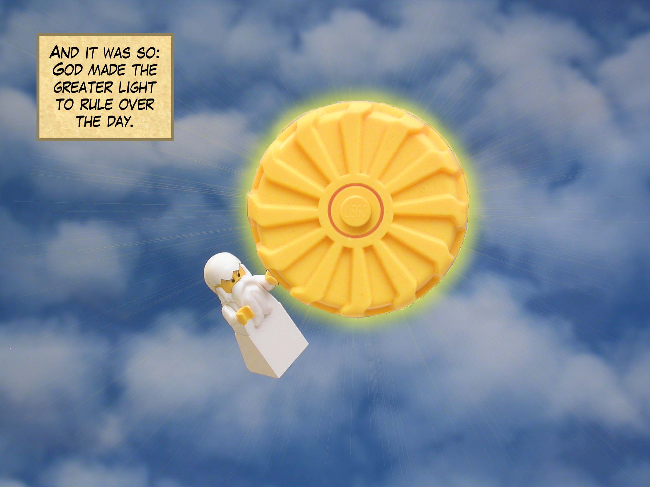 And it was so: God made the greater light to rule over the day.