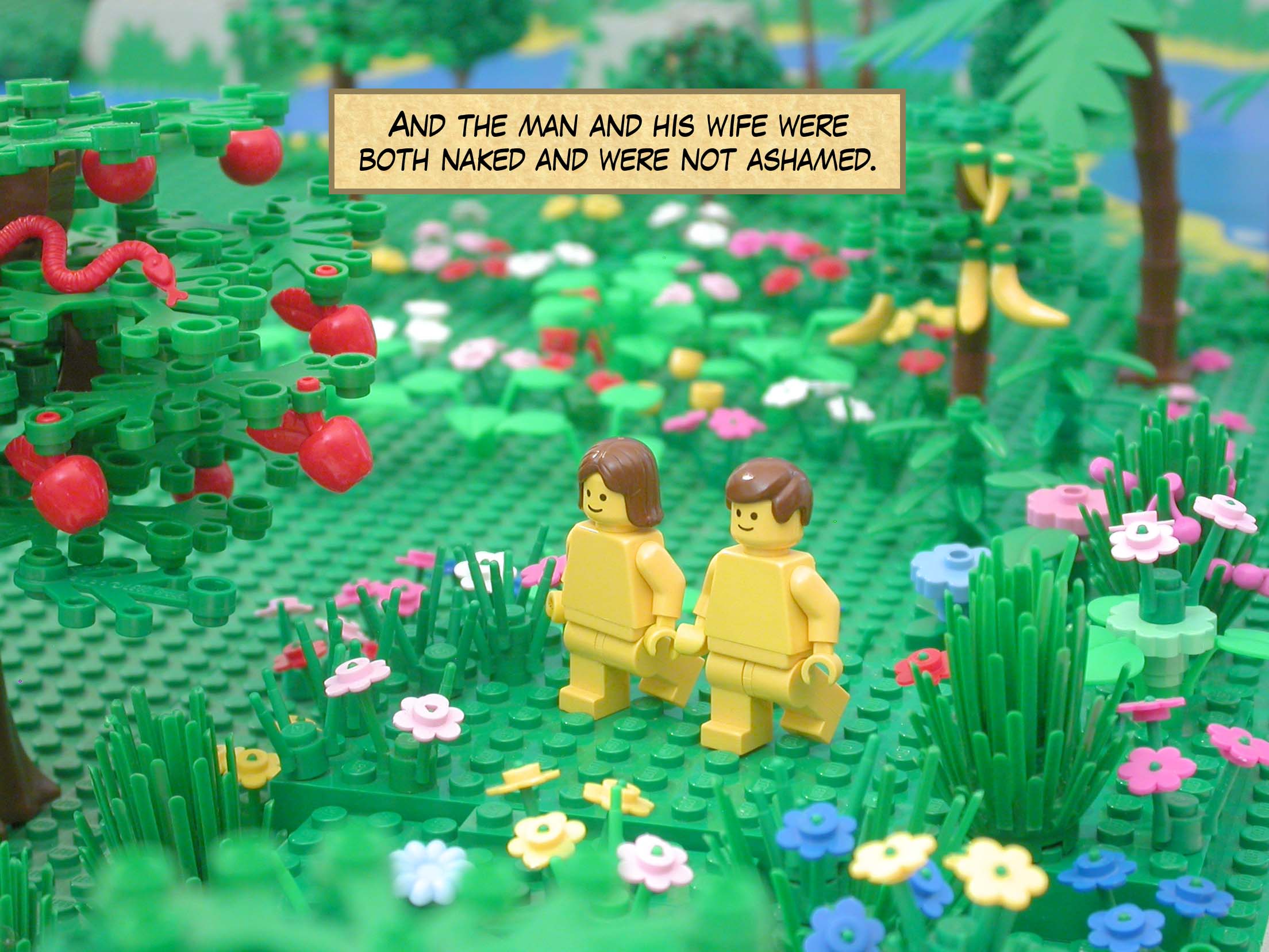 And the man and his wife were both naked and were not ashamed.