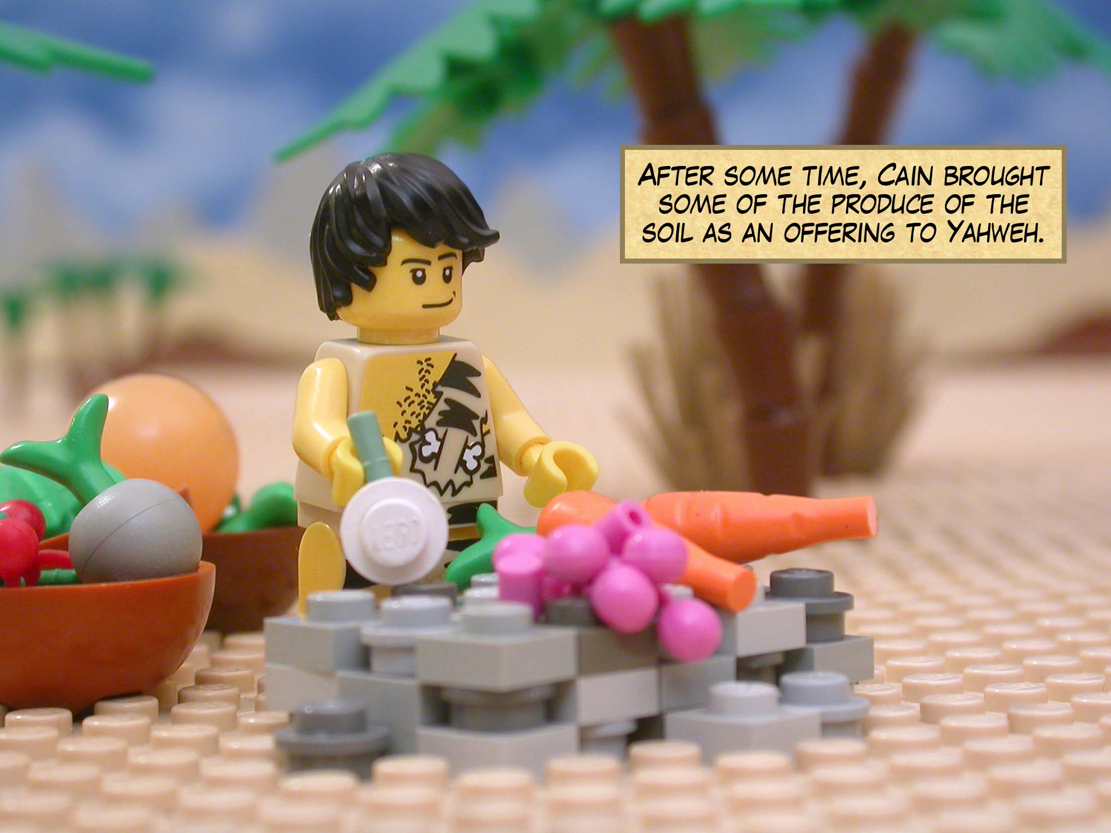 After some time, Cain brought some of the produce of the soil as an offering to Yahweh.