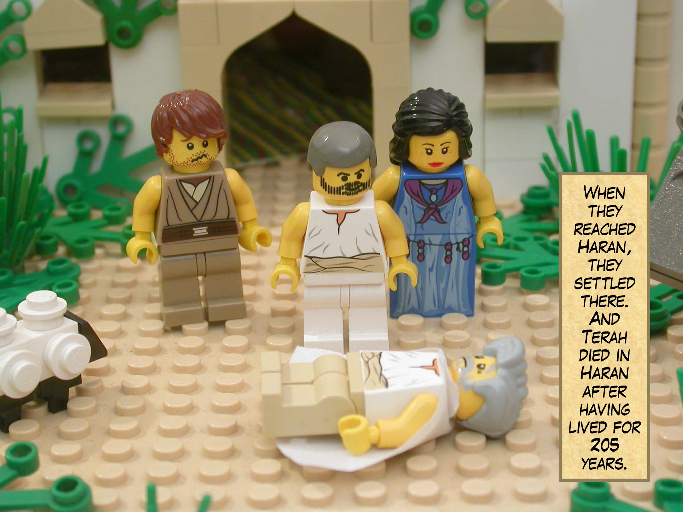 When they reached Haran, they settled there. And Terah died in Haran after having lived for 205 years.