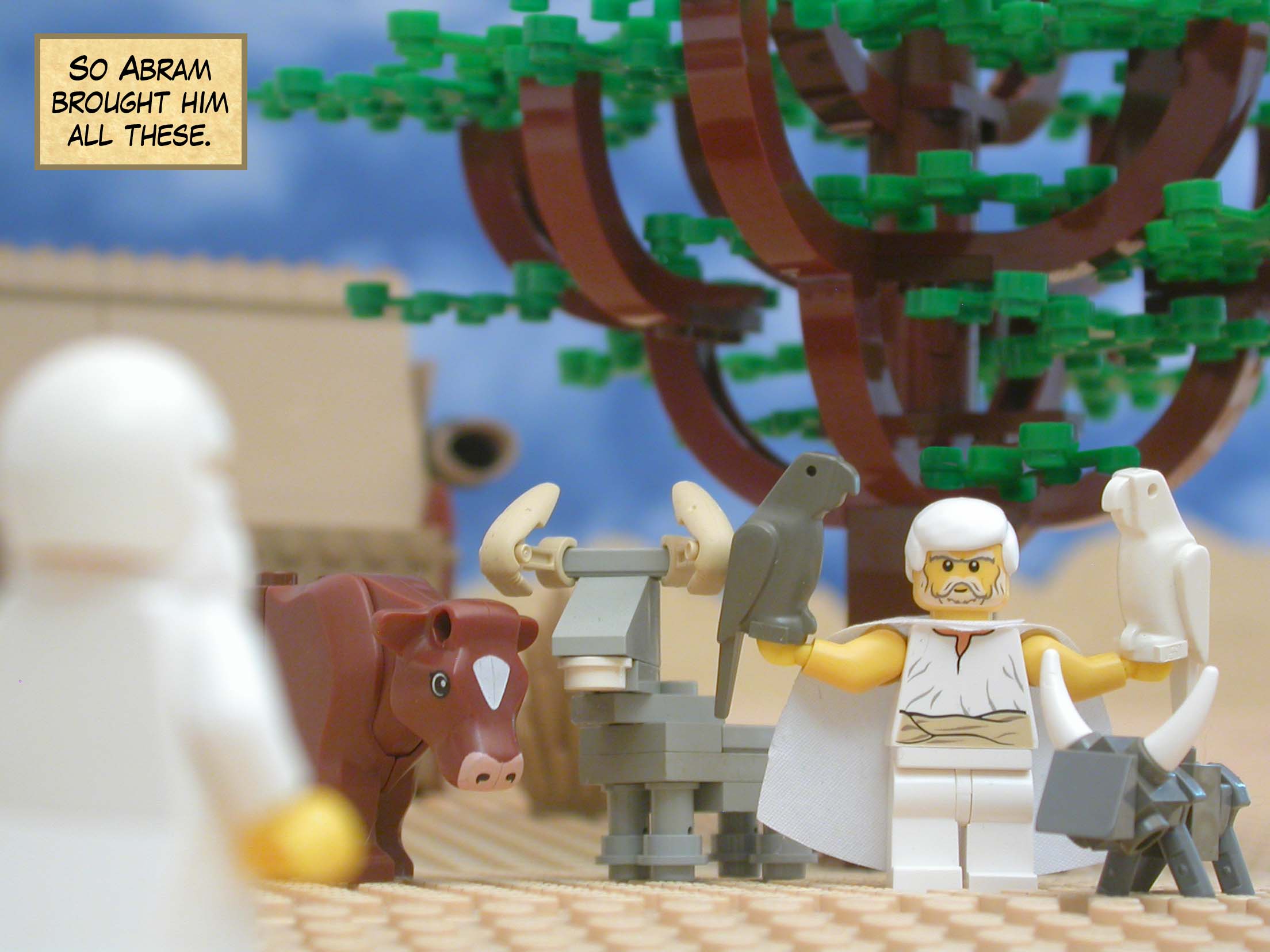 So Abram brought him all these.