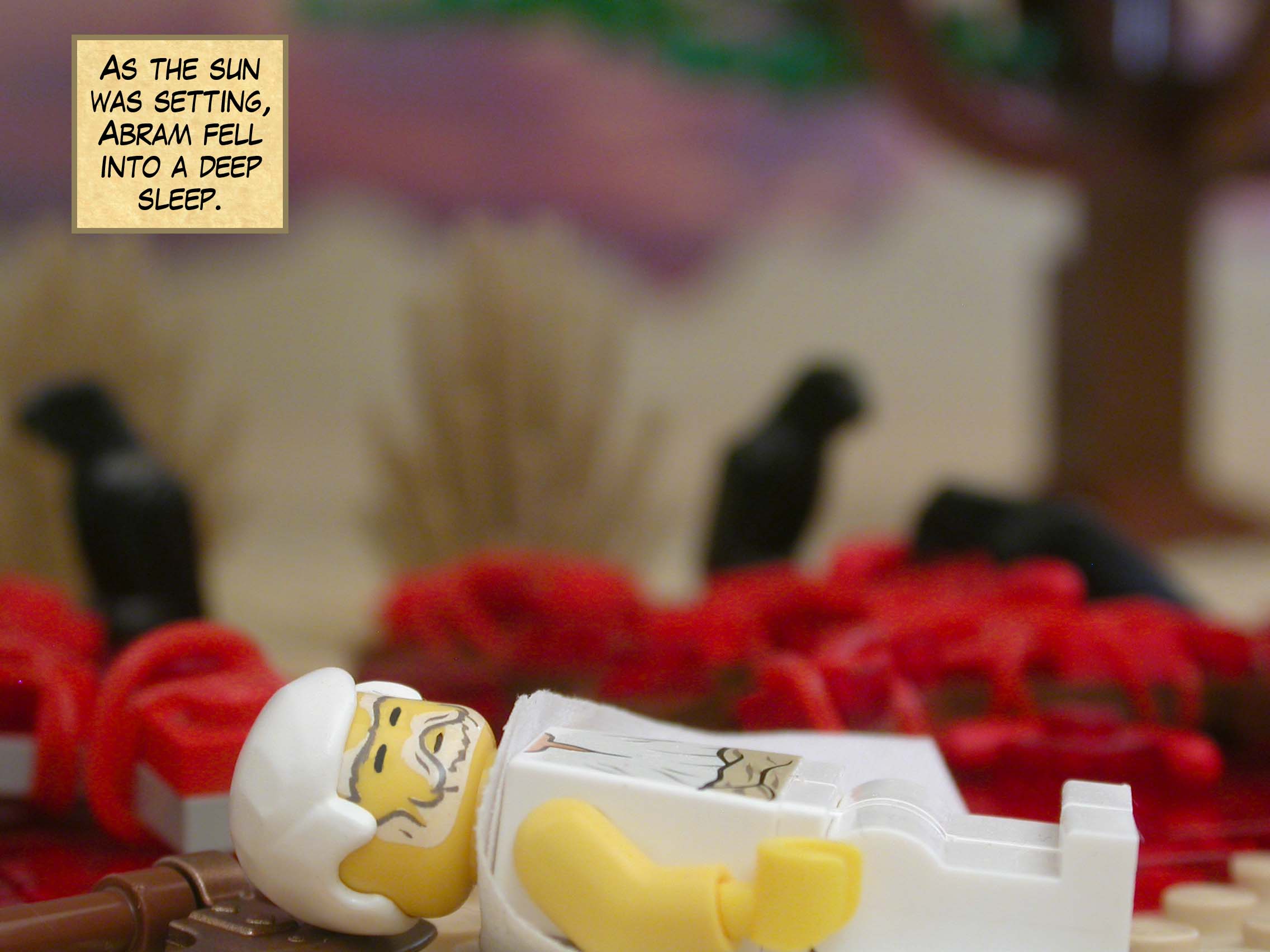 As the sun was setting, Abram fell into a deep sleep.