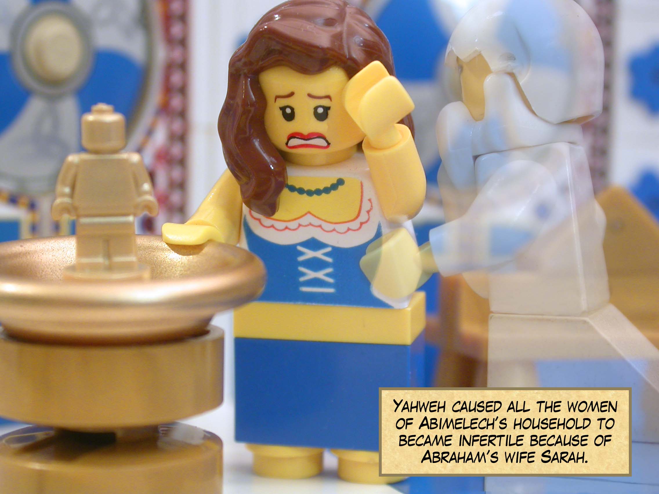 Yahweh caused all the women of Abimelech’s household to became infertile because of Abraham’s wife Sarah.