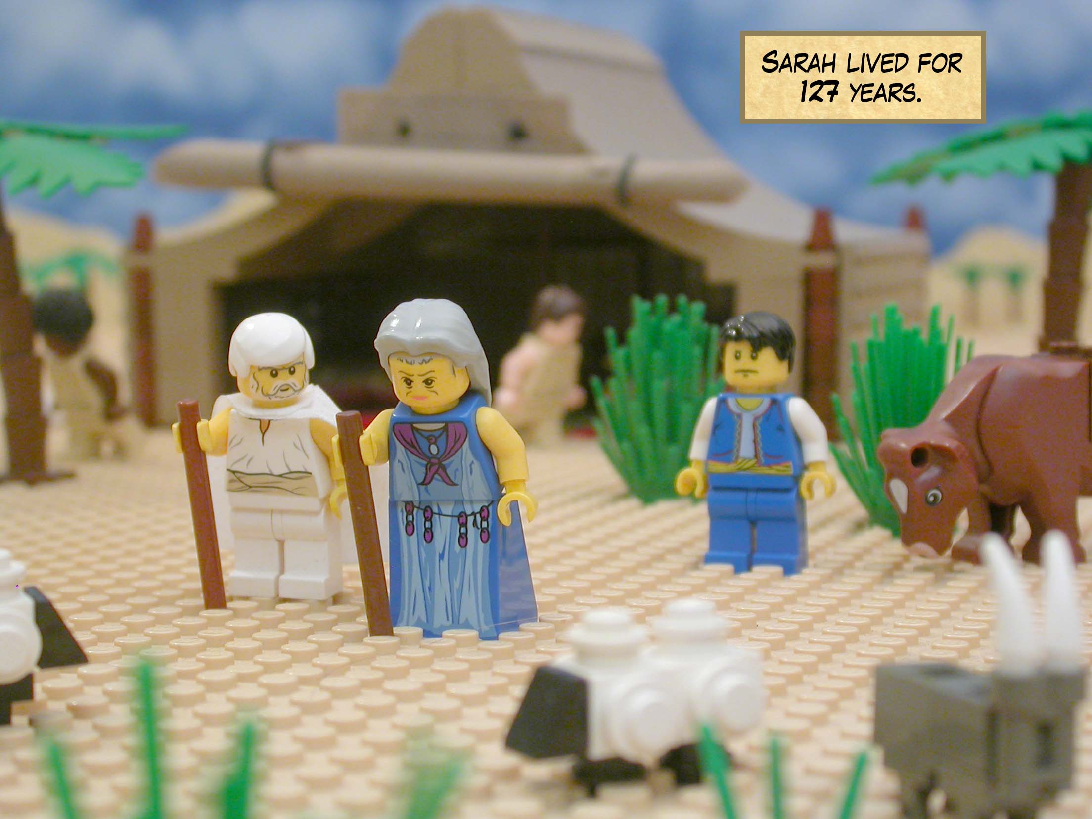 Sarah lived for 127 years.