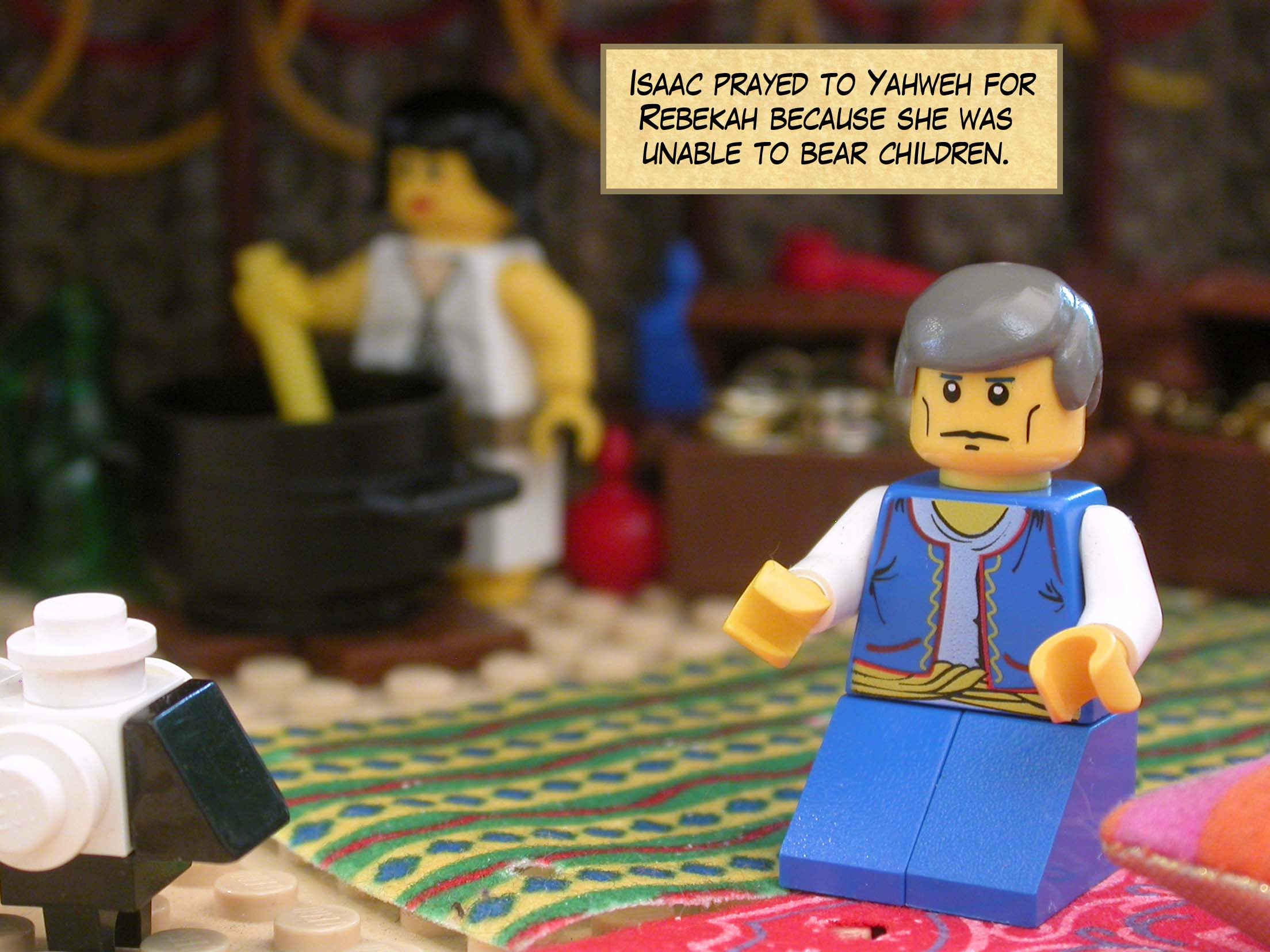 Isaac prayed to Yahweh for Rebekah because she was unable to bear children.