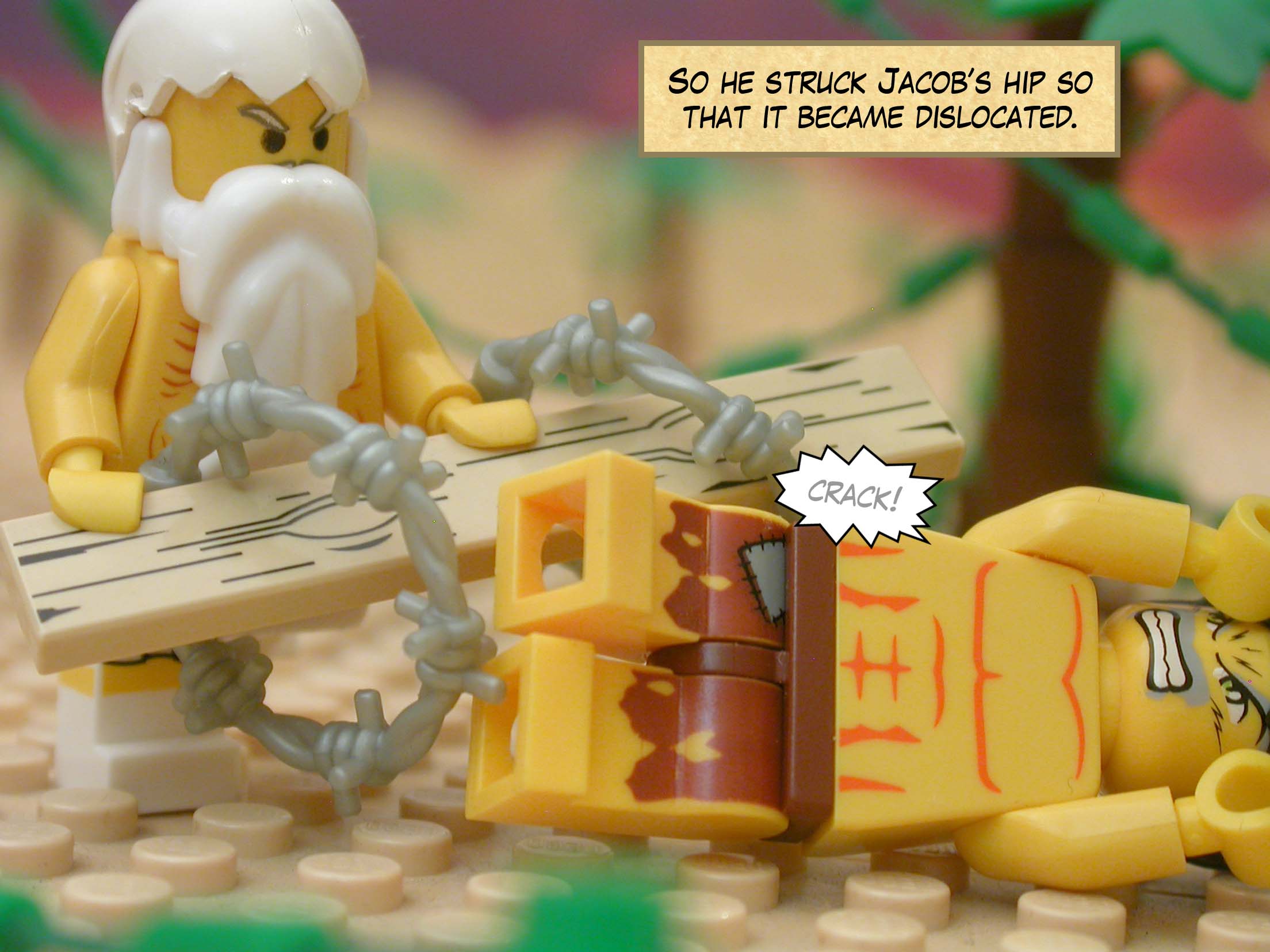 So he struck Jacob’s hip so that it became dislocated.