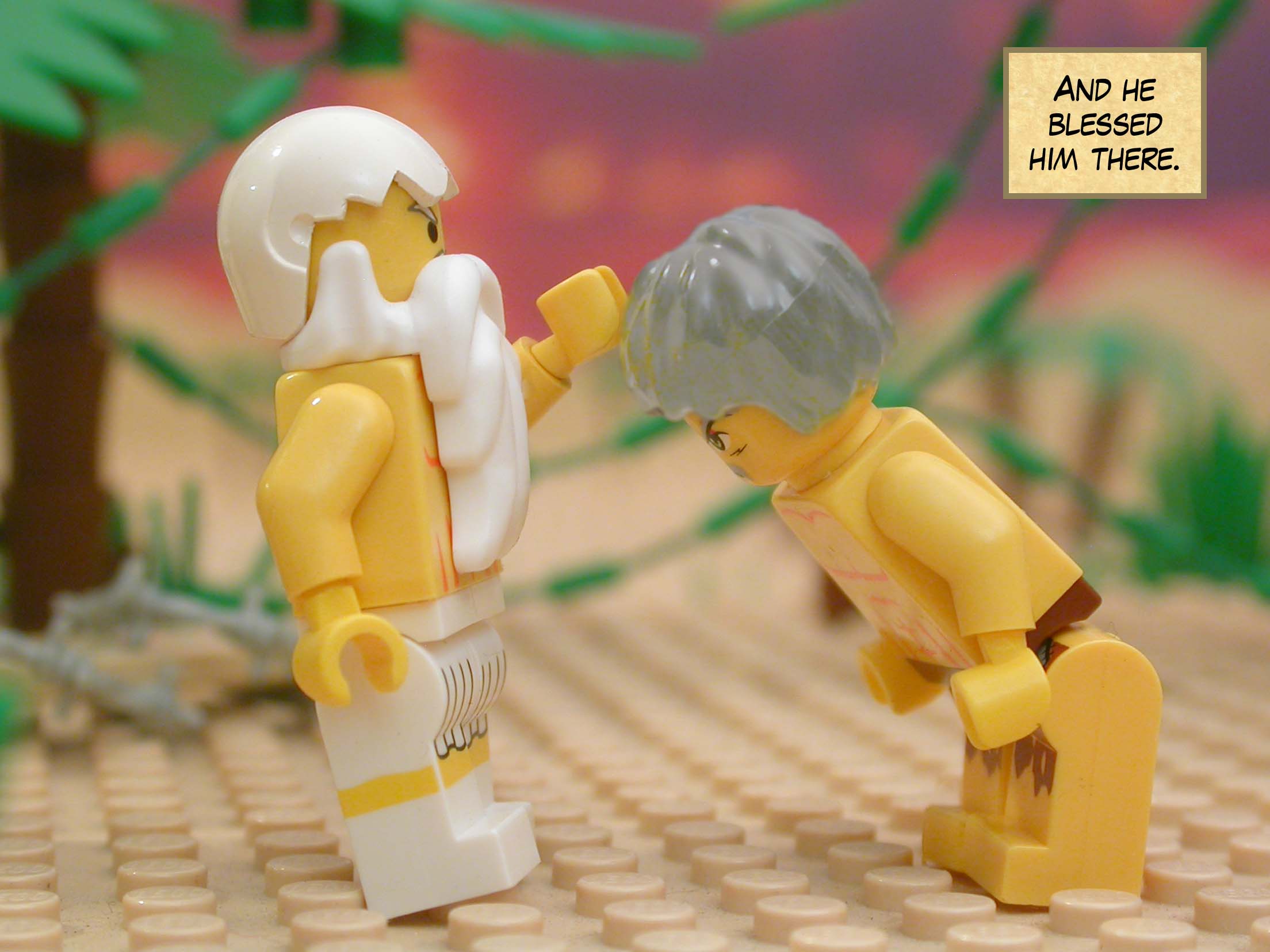 And he blessed him there.