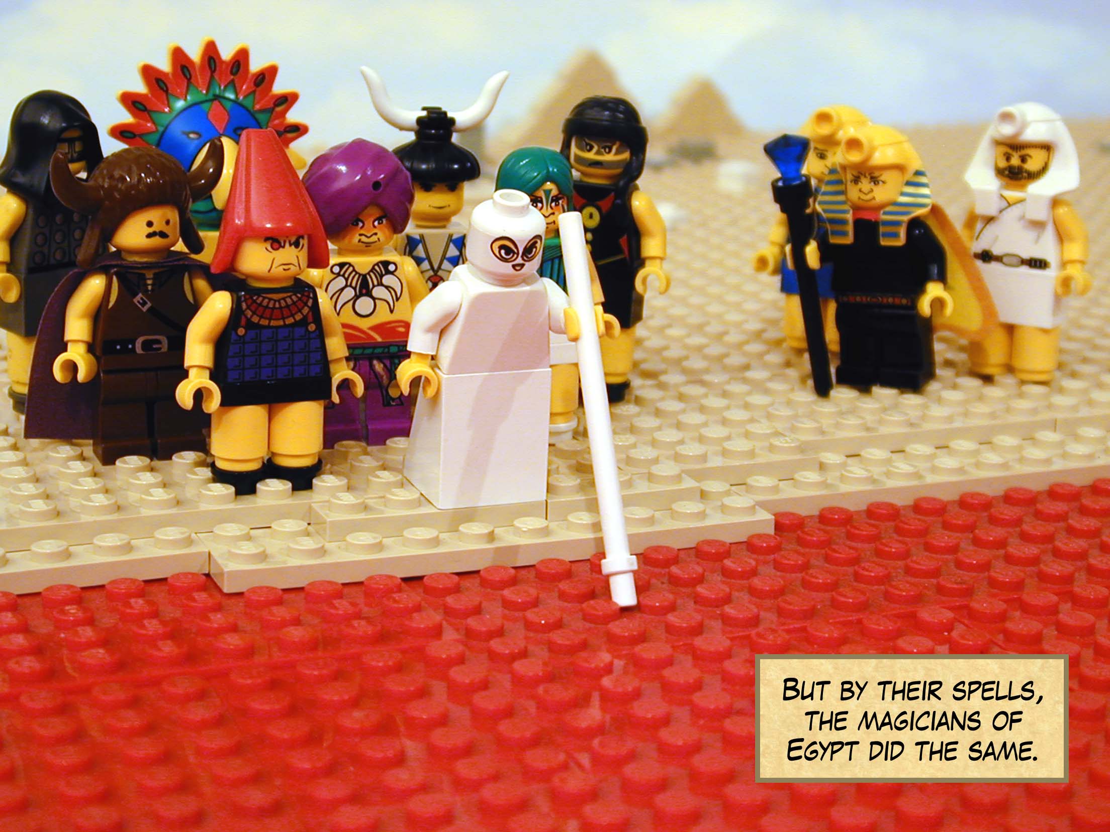 But by their spells, the magicians of Egypt did the same.