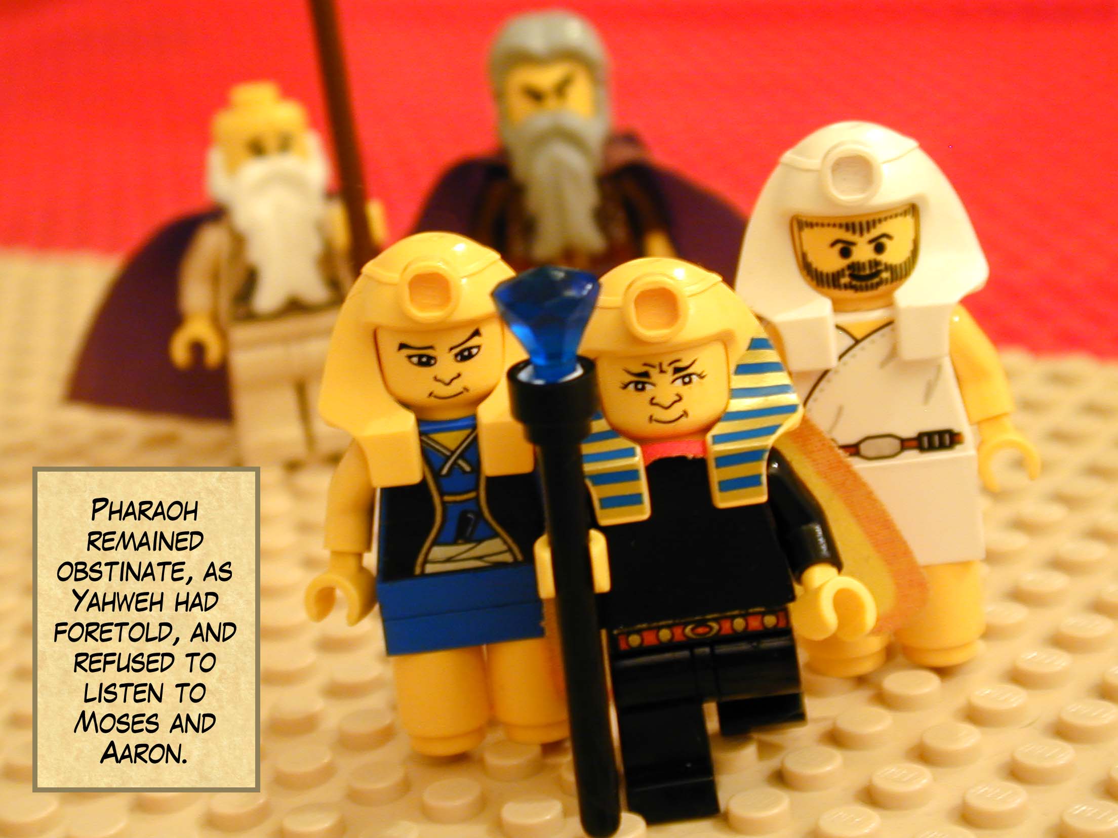 Pharaoh remained obstinate, as Yahweh had foretold, and refused to listen to Moses and Aaron.