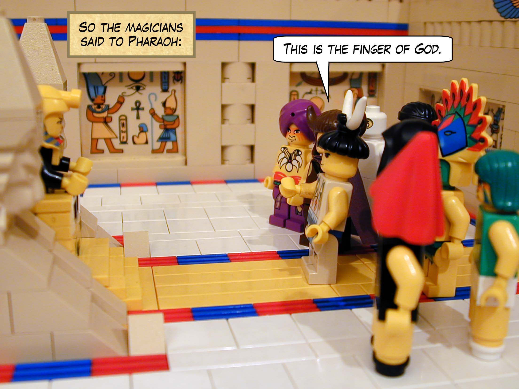 So the magicians said to Pharaoh, "This is the finger of God."